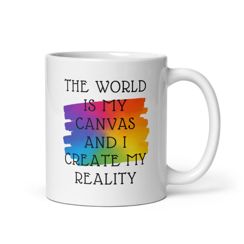 The World is my Canvas Manifestation Mug White glossy mug