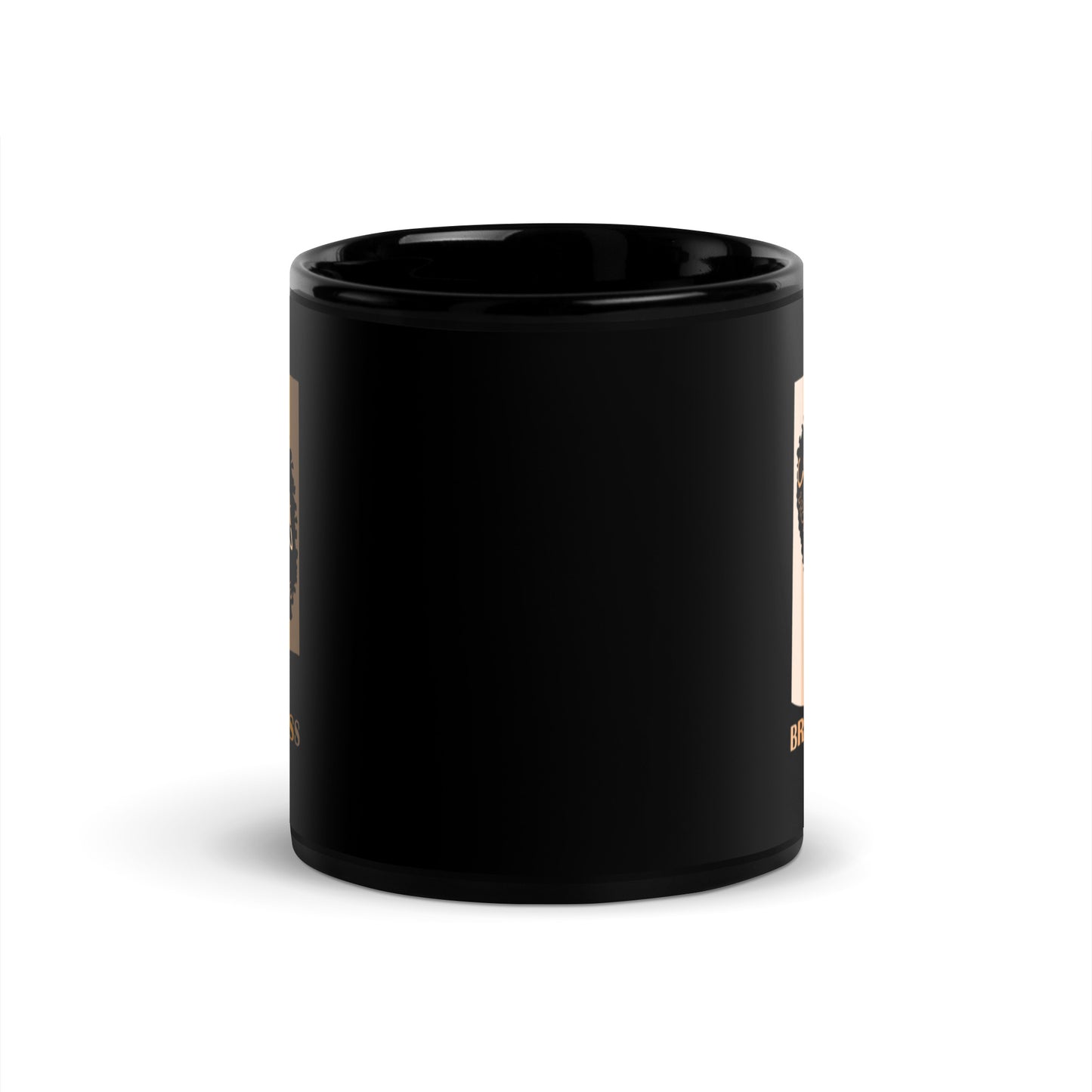 Brown Goddess Black Glossy Mug