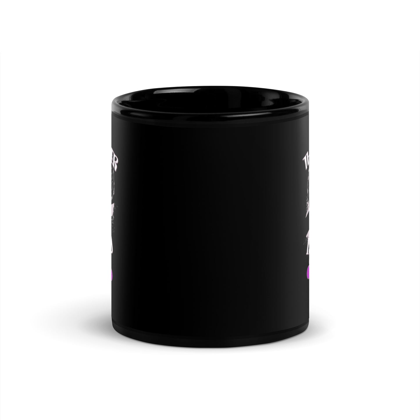The Power Is In My Puffs Black Glossy Mug