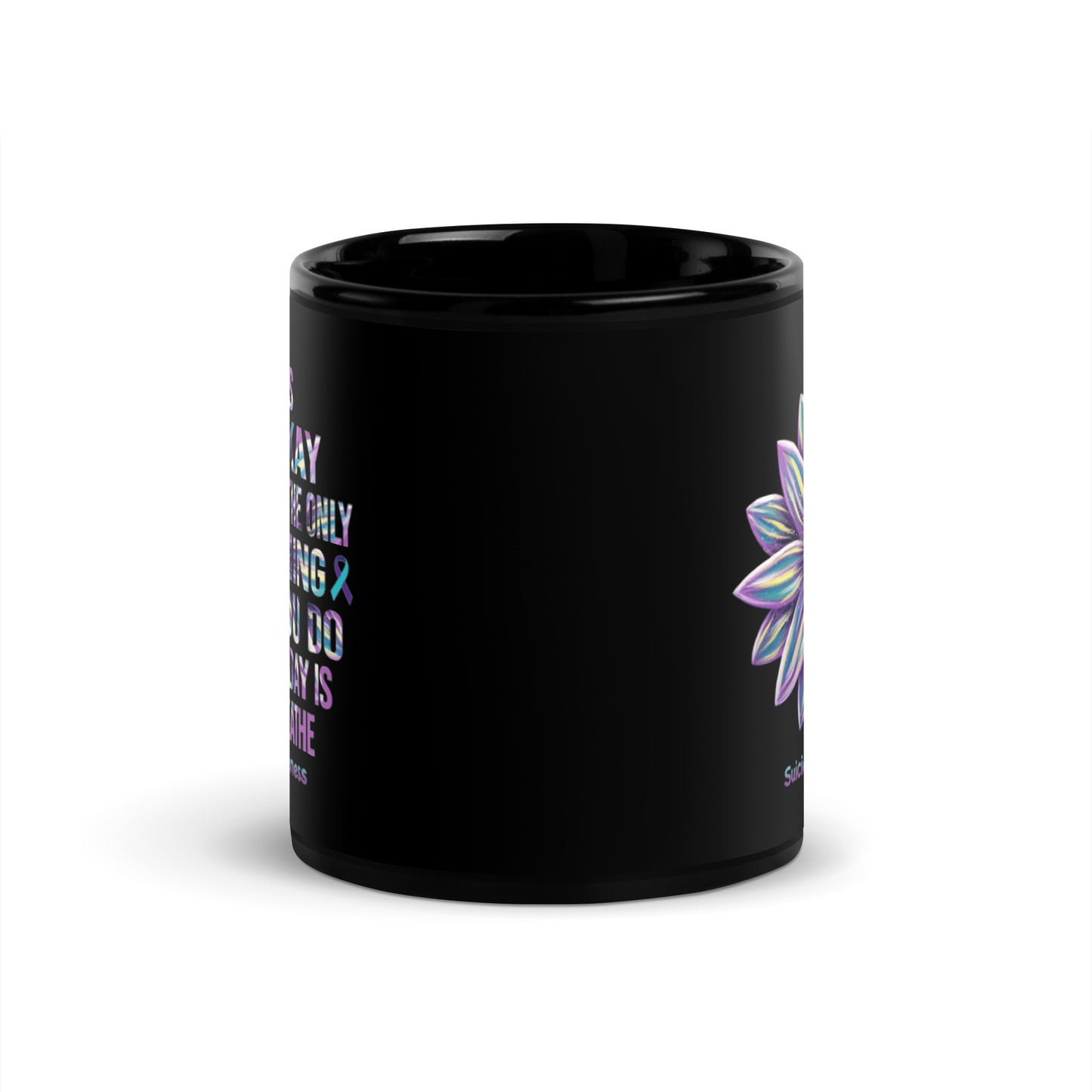 It's OK! Black Glossy Mug