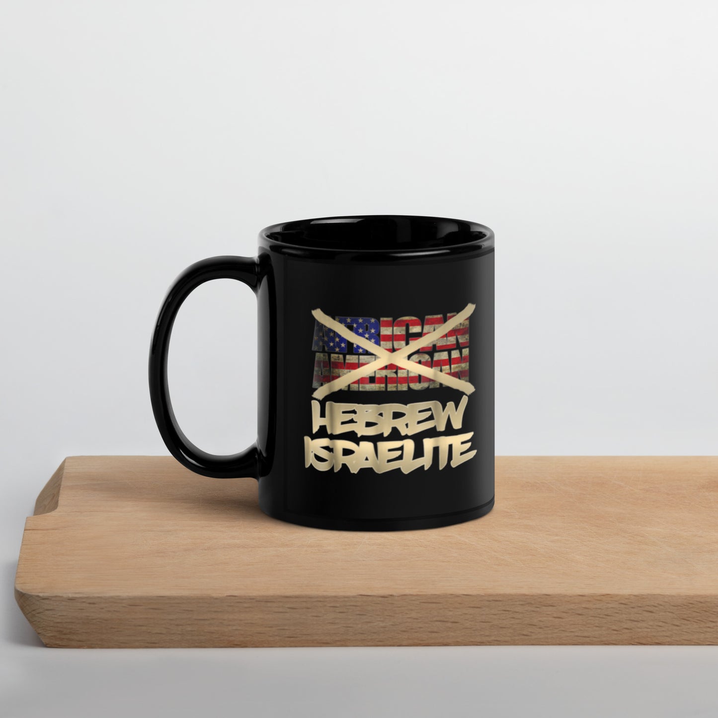 Hebrew Israelite Black Glossy Mug