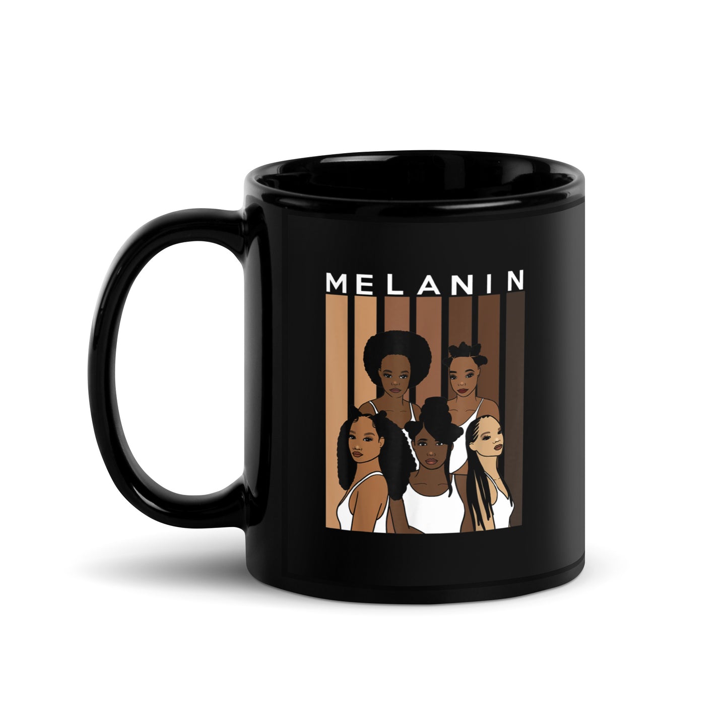 Melanin Queens Black Glossy Mug