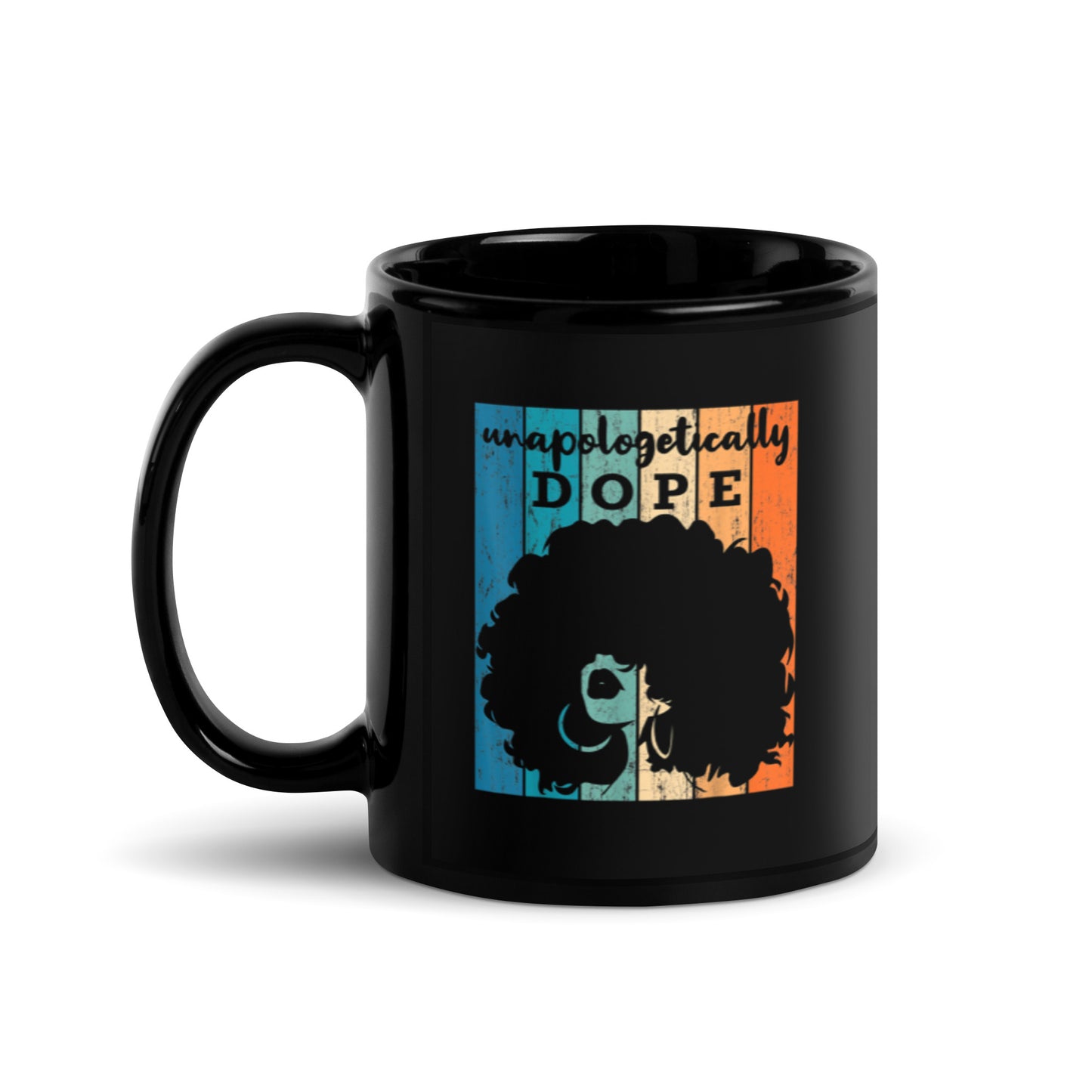 Unopologetically Dope Black Glossy Mug