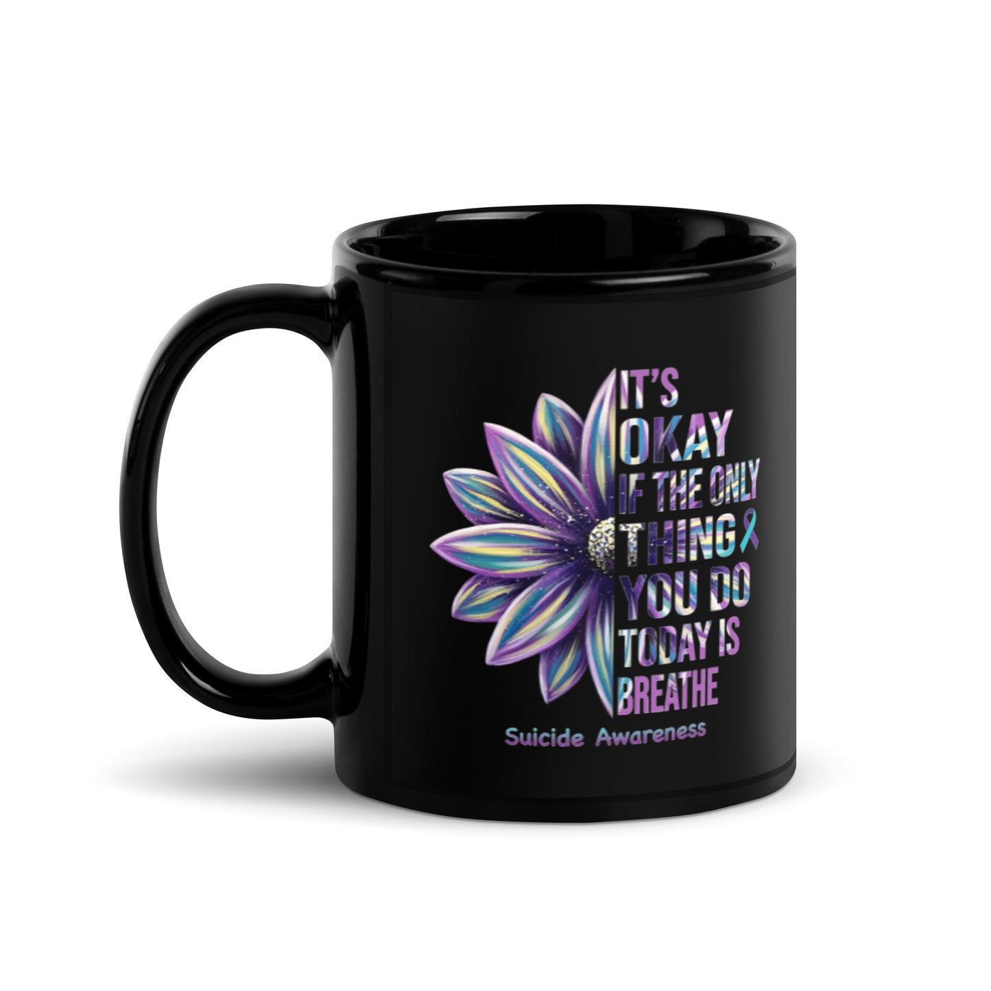 It's OK! Black Glossy Mug