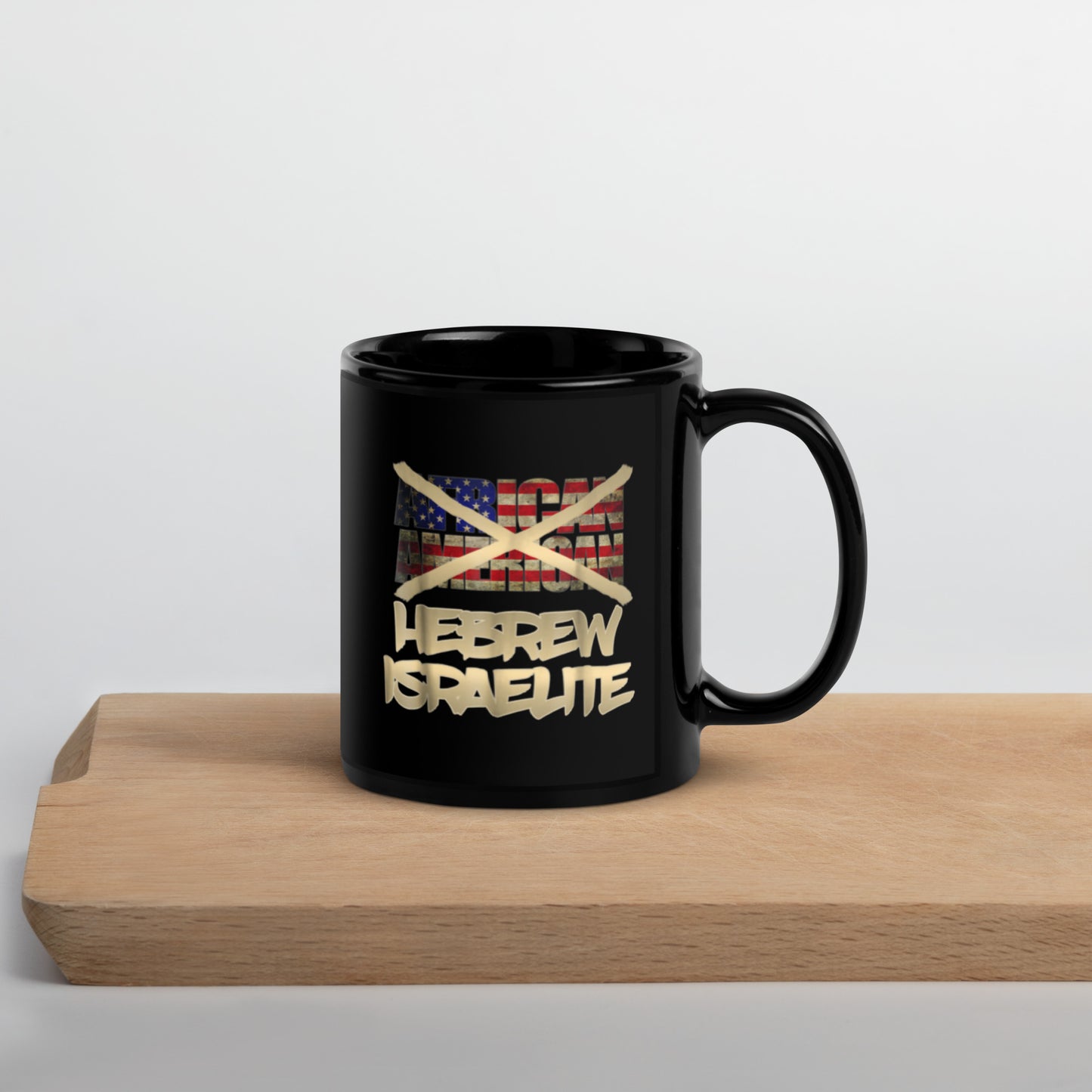 Hebrew Israelite Black Glossy Mug