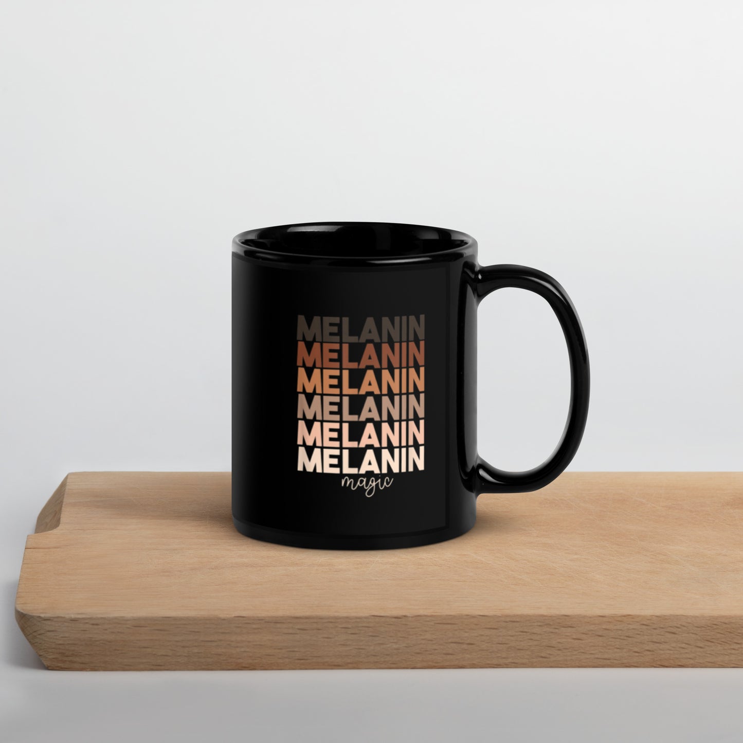 Melanin Black Glossy Mug