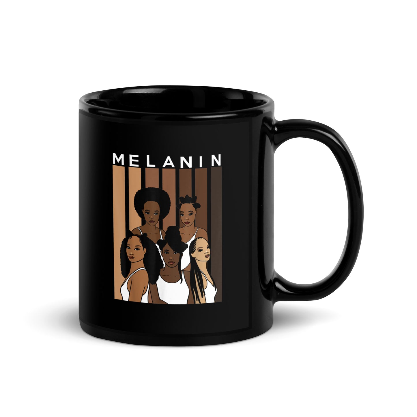 Melanin Queens Black Glossy Mug