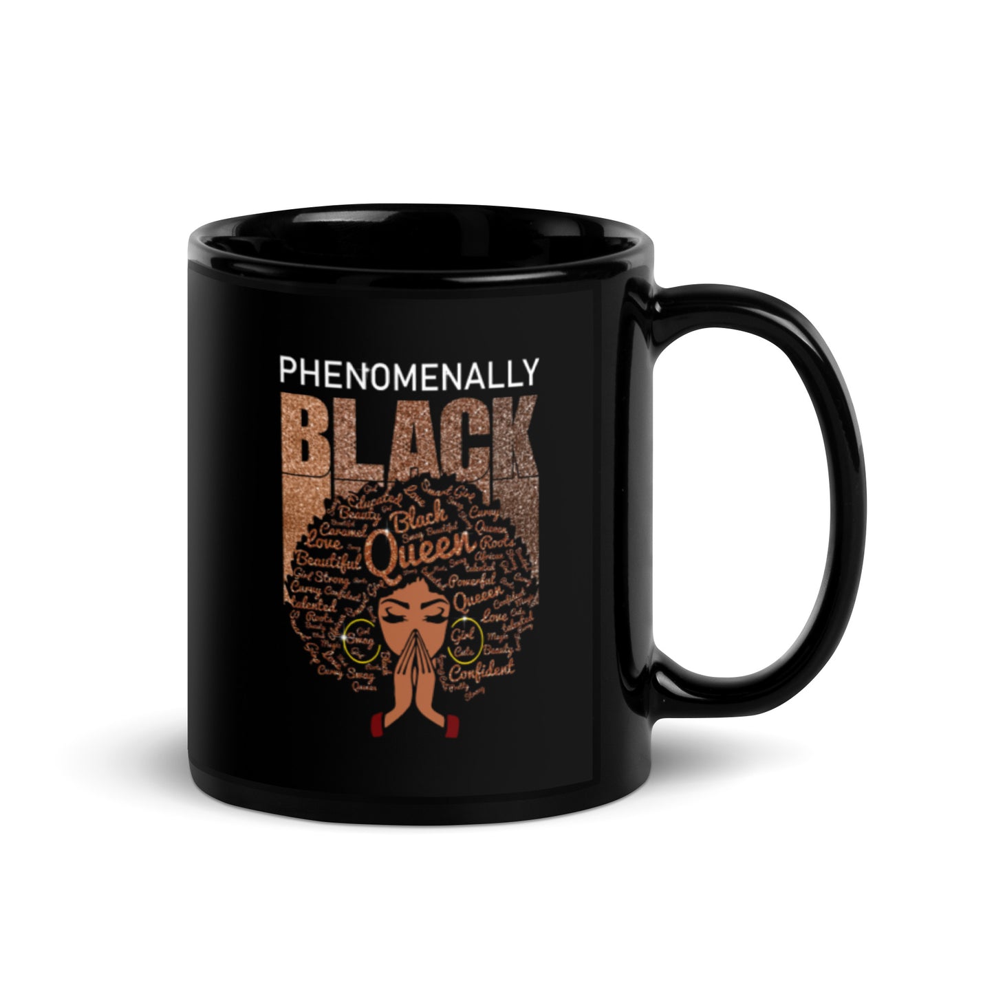 Phenomally Black Queen Black Glossy Mug