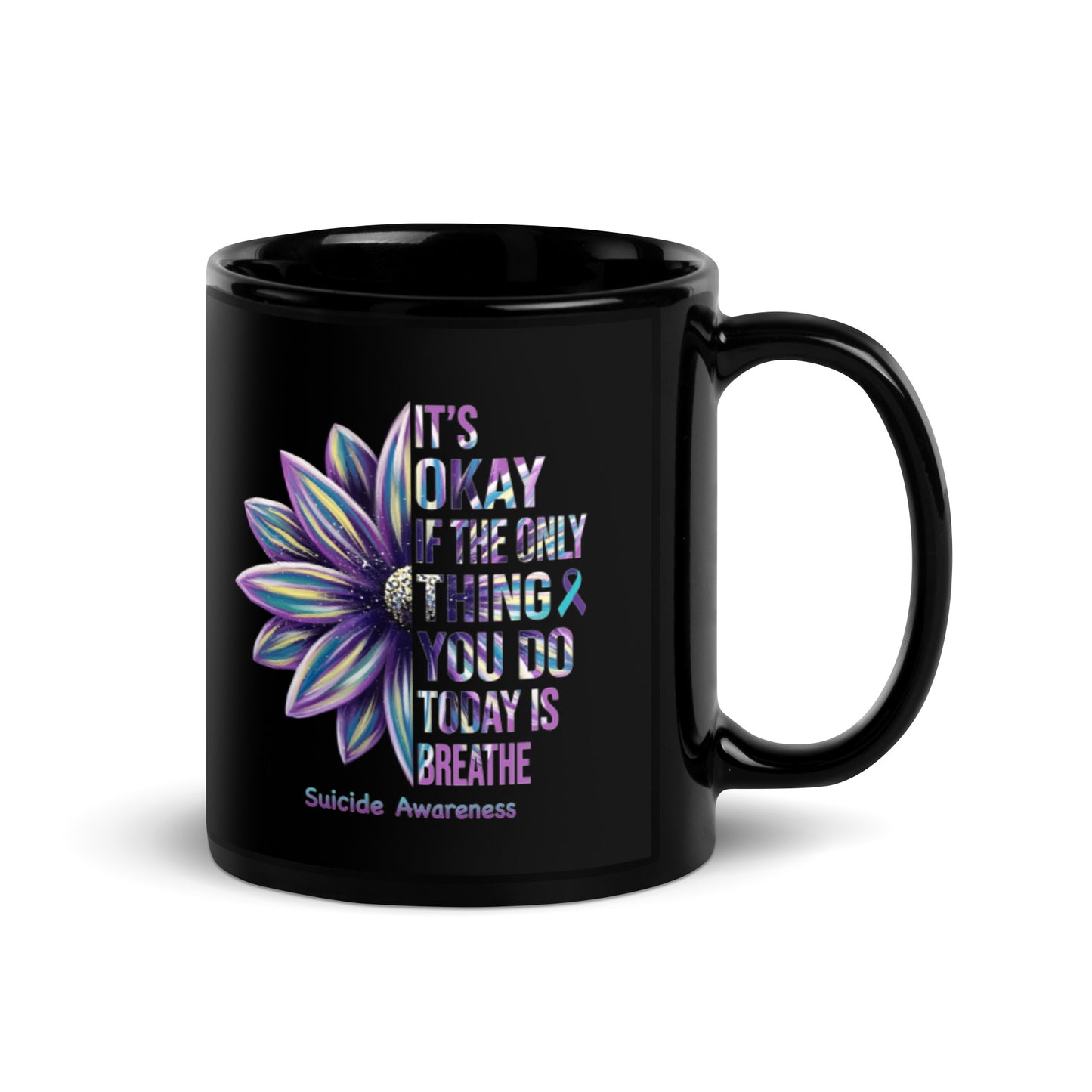 It's OK! Black Glossy Mug