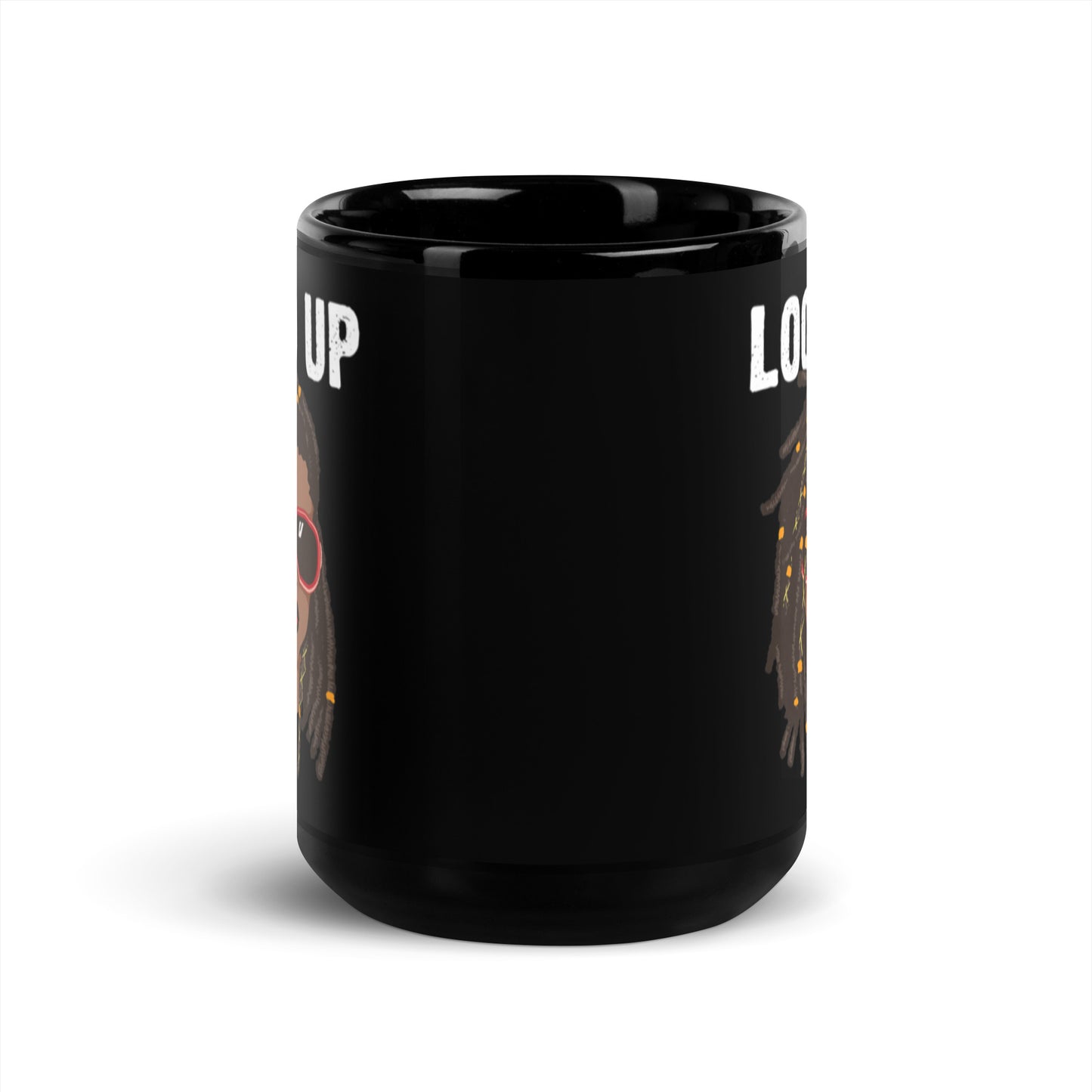 Loc’d Up Black Glossy Mug