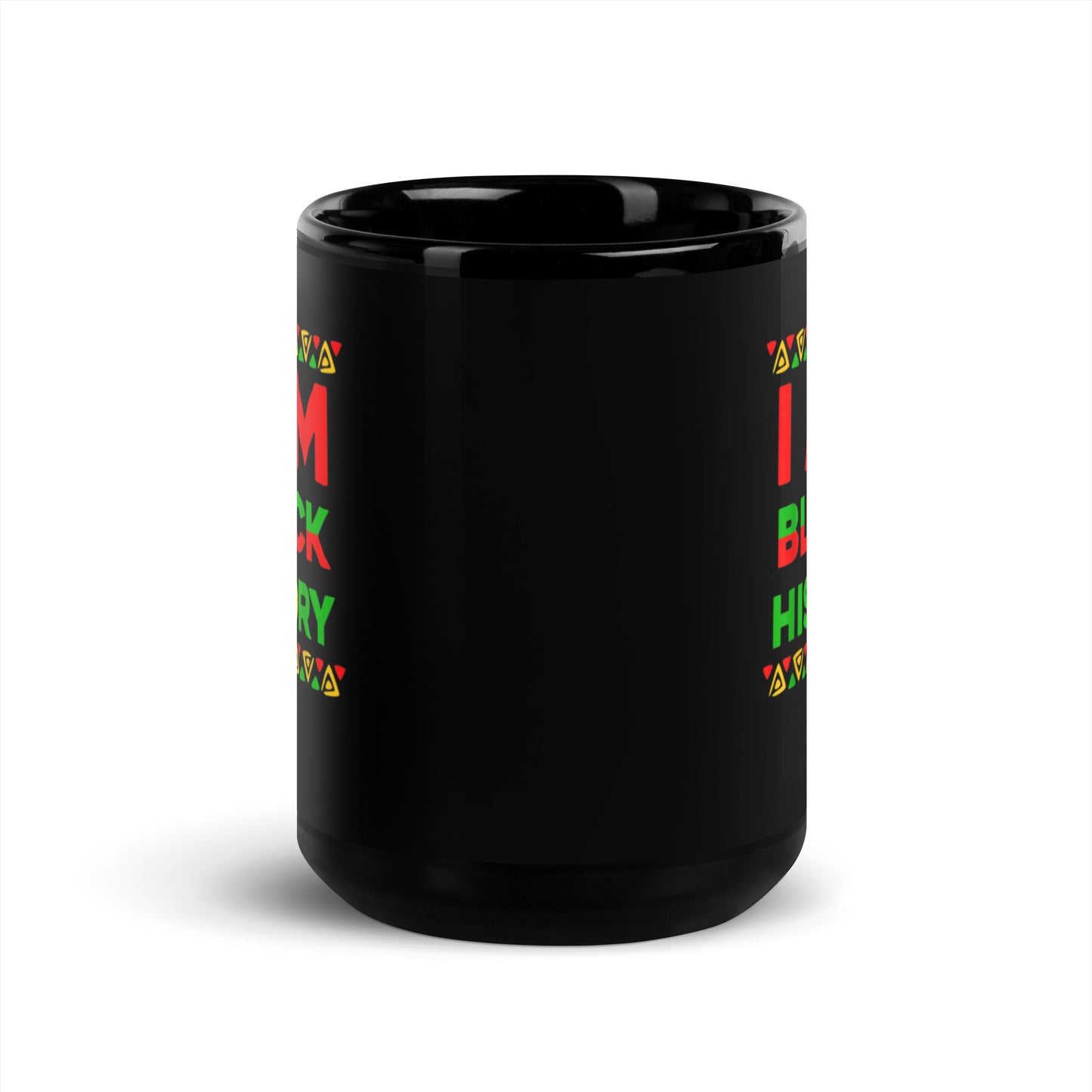 I Am Black History Black Glossy Mug