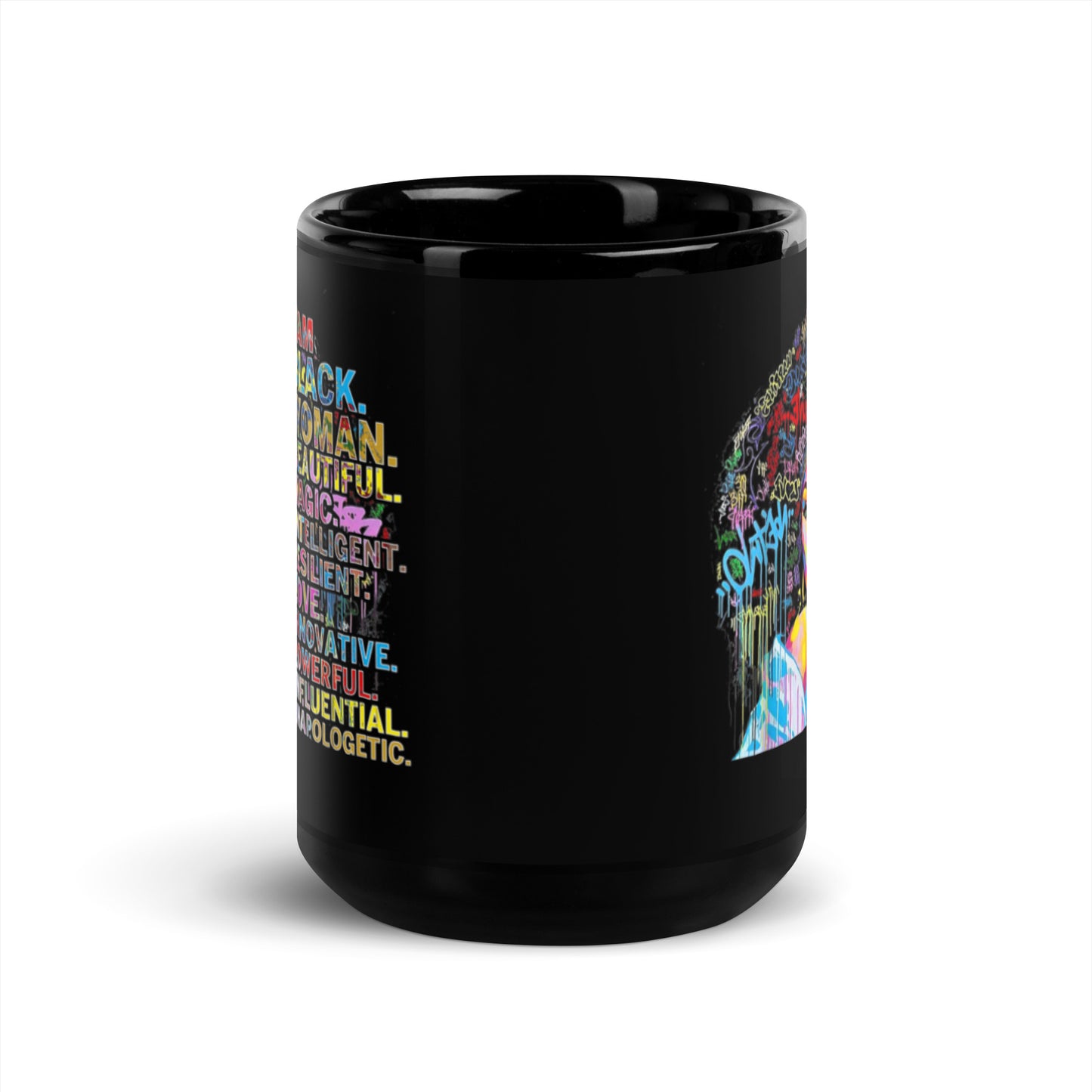 I AM Black Glossy Mug