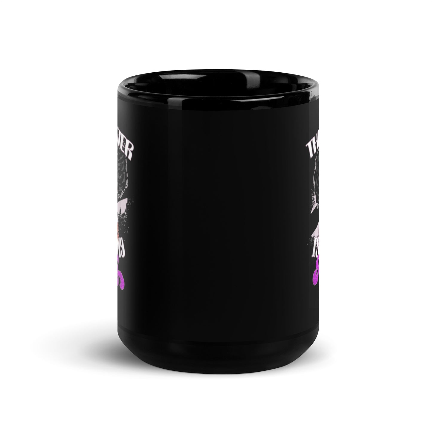 The Power Is In My Puffs Black Glossy Mug