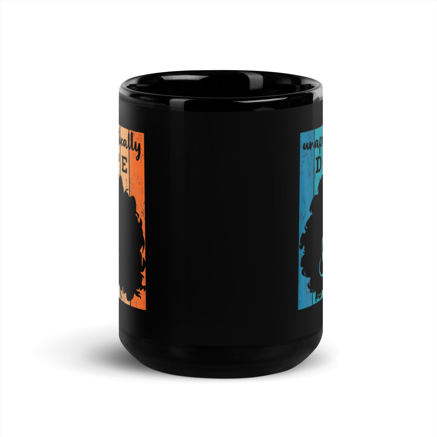 Unopologetically Dope Black Glossy Mug