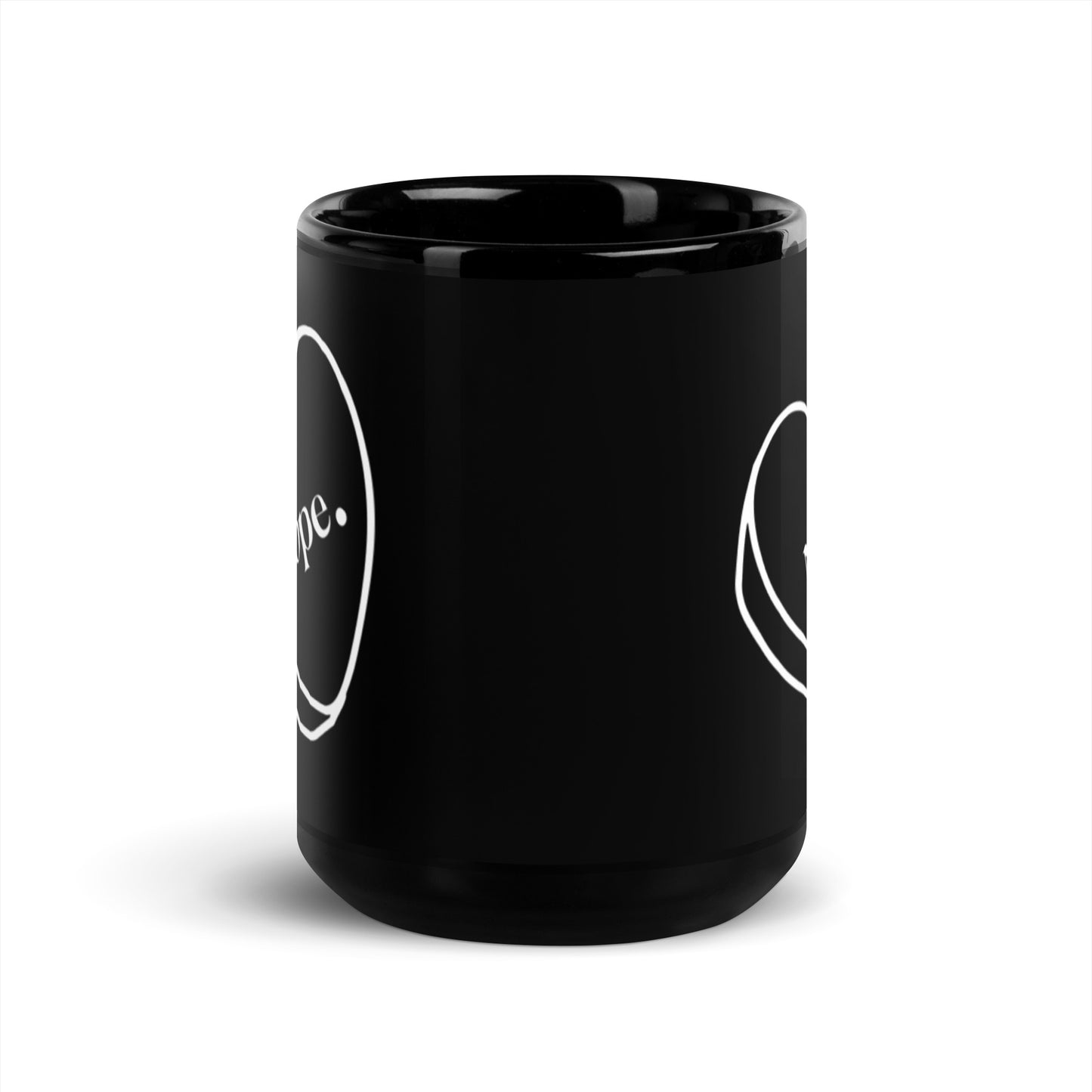 Nope Black Glossy Mug