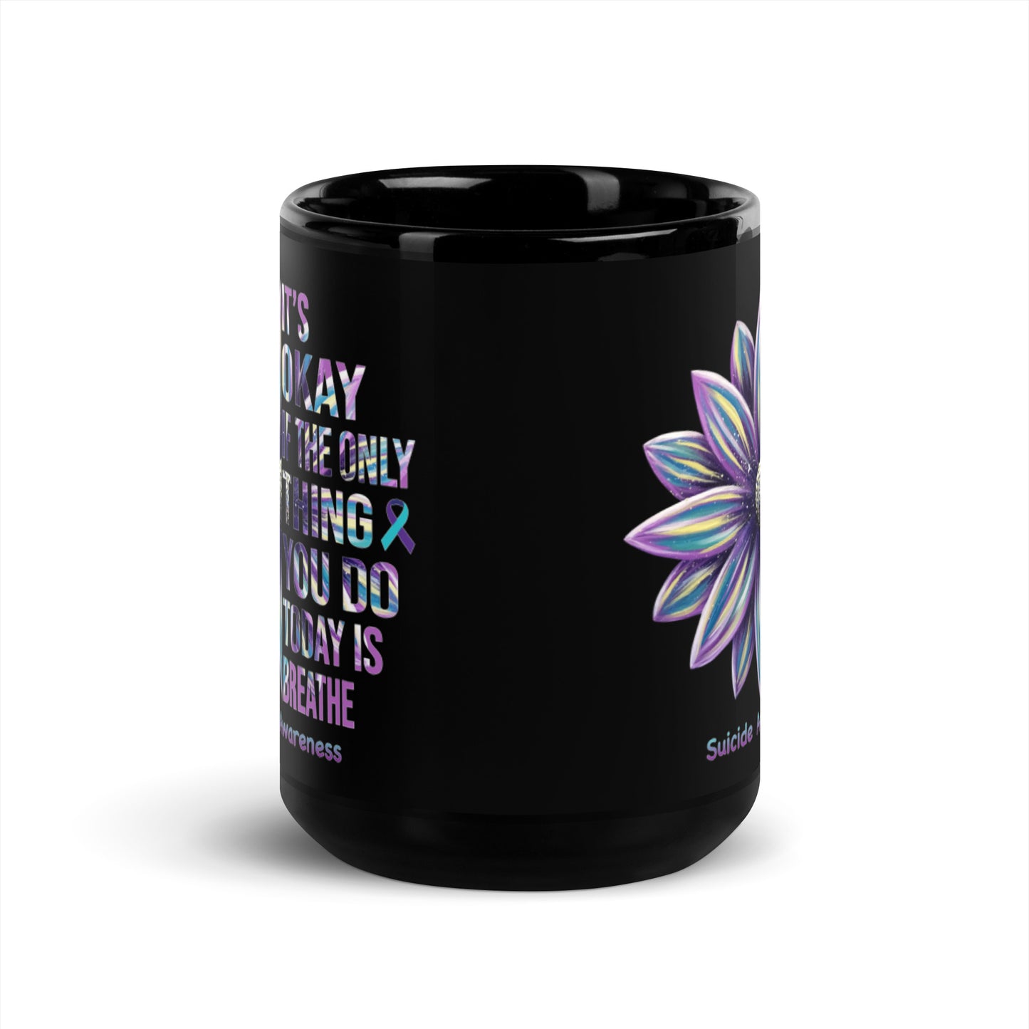 It's OK! Black Glossy Mug