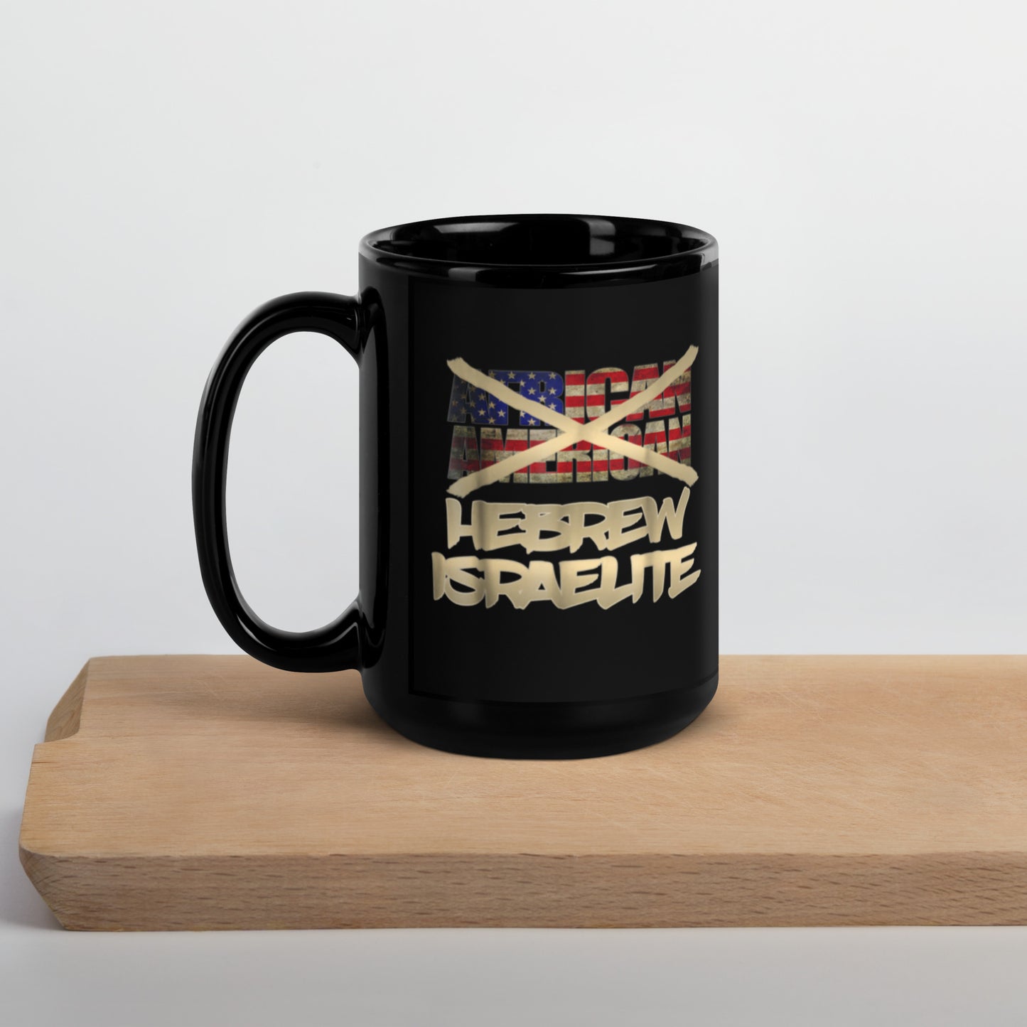 Hebrew Israelite Black Glossy Mug