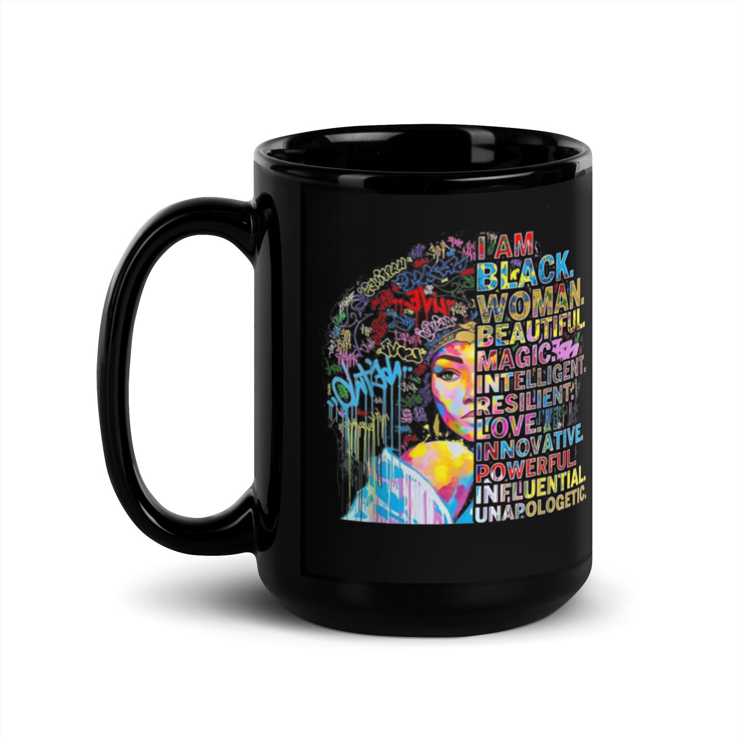 I AM Black Glossy Mug