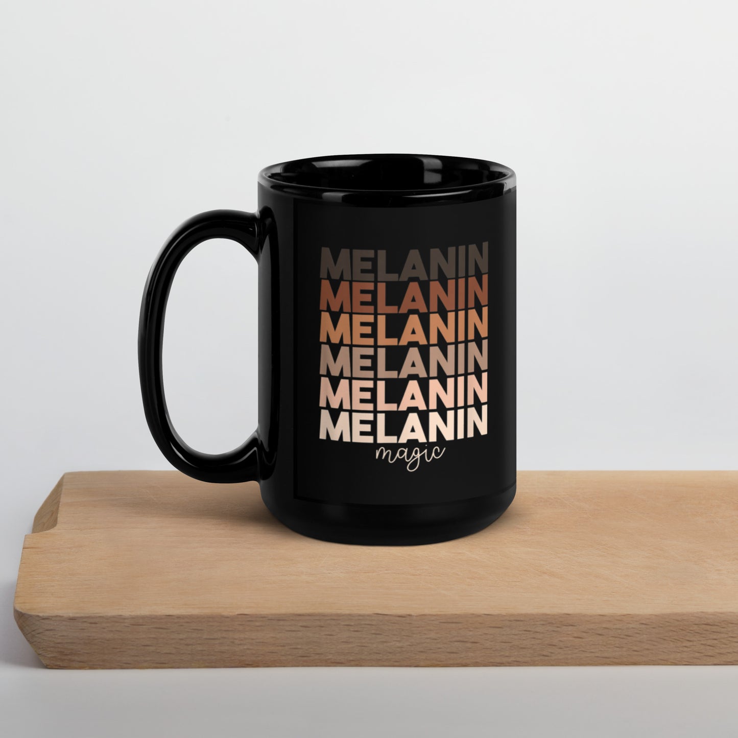 Melanin Black Glossy Mug