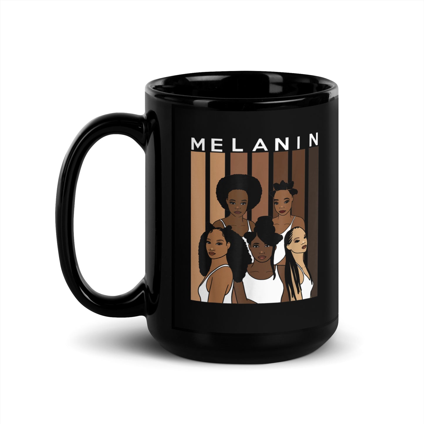 Melanin Queens Black Glossy Mug