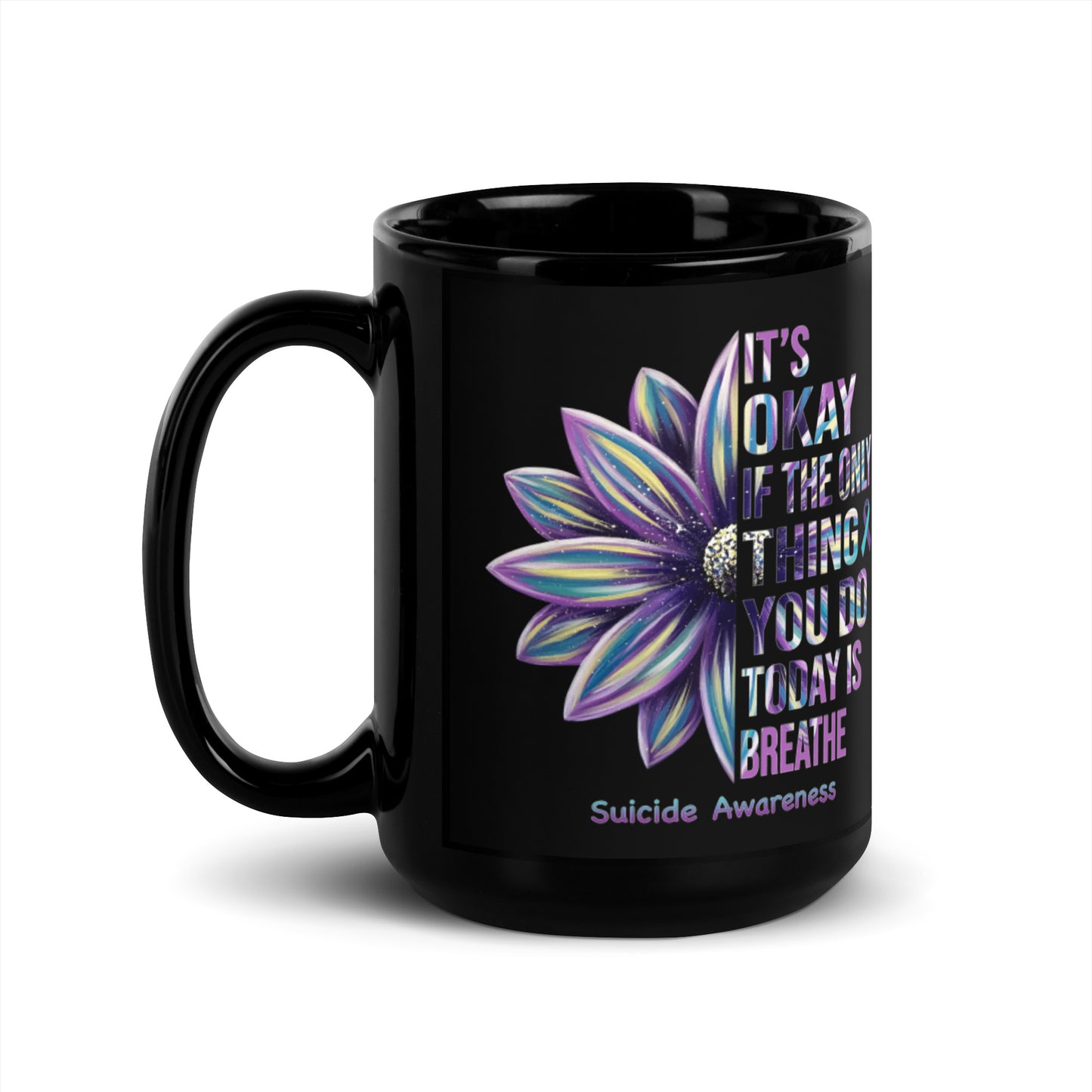 It's OK! Black Glossy Mug