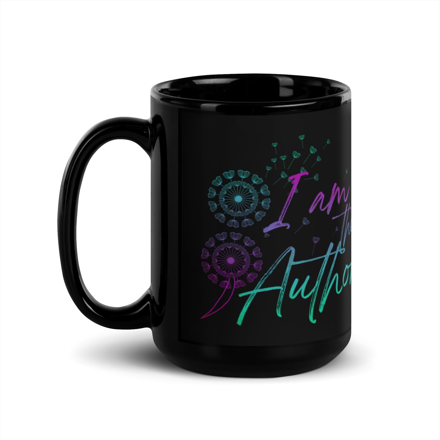 I Am The Author Black Glossy Mug