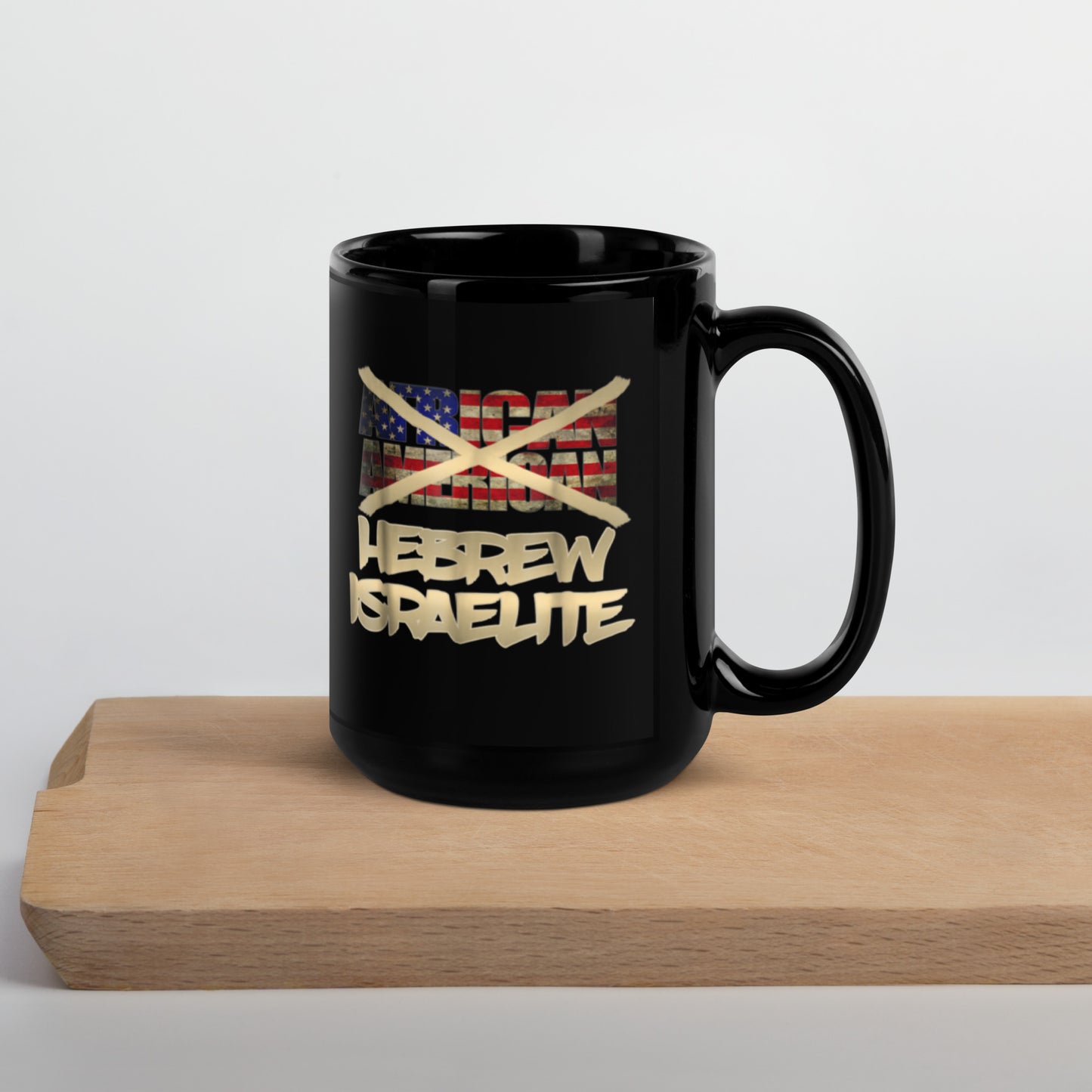 Hebrew Israelite Black Glossy Mug