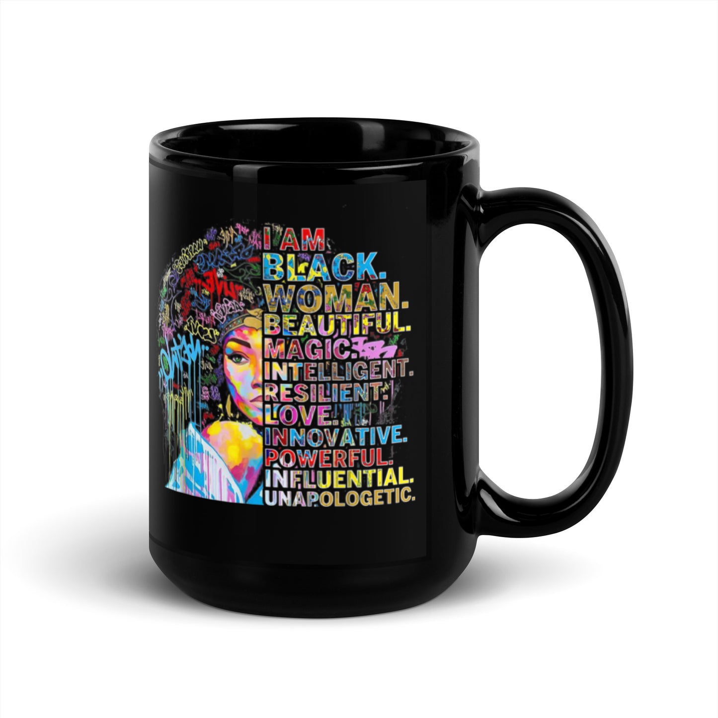 I AM Black Glossy Mug