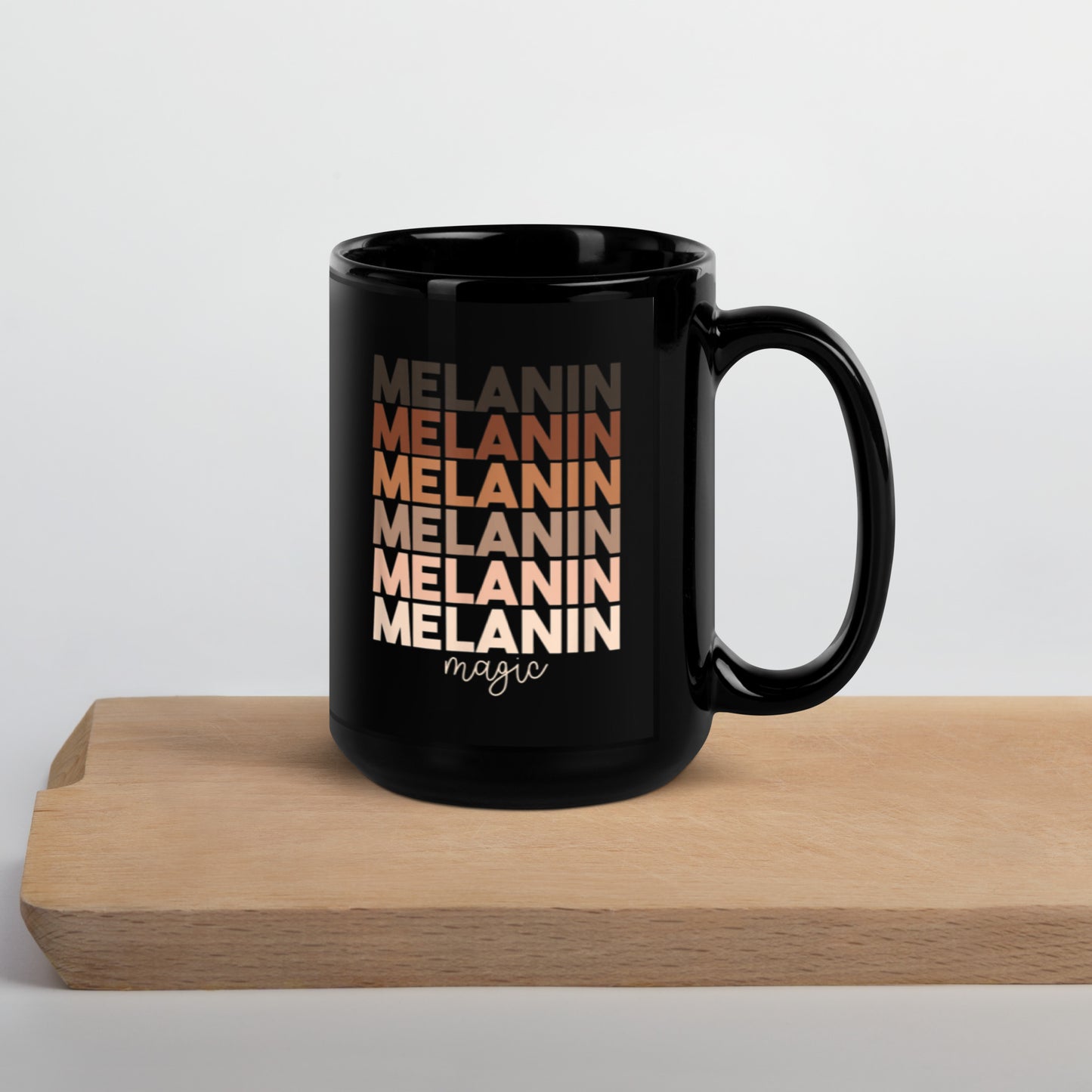 Melanin Black Glossy Mug