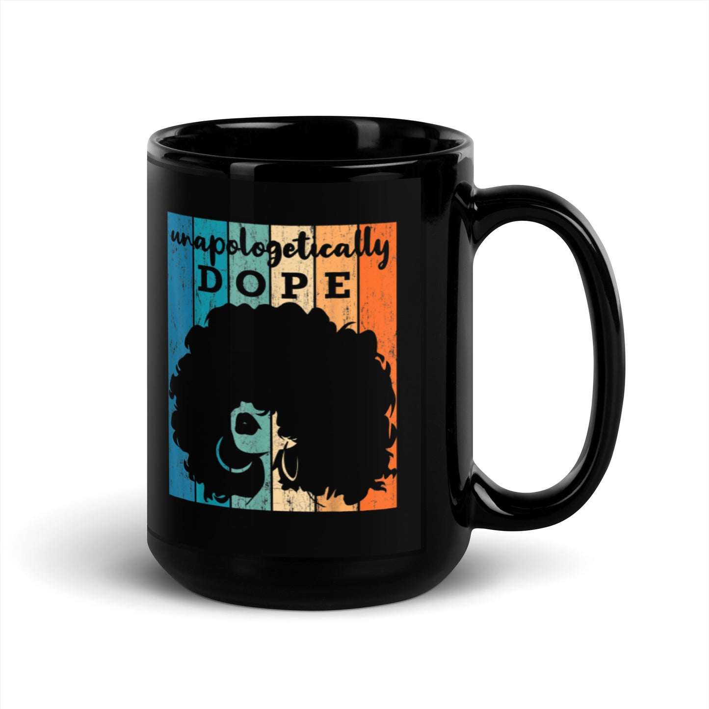 Unopologetically Dope Black Glossy Mug