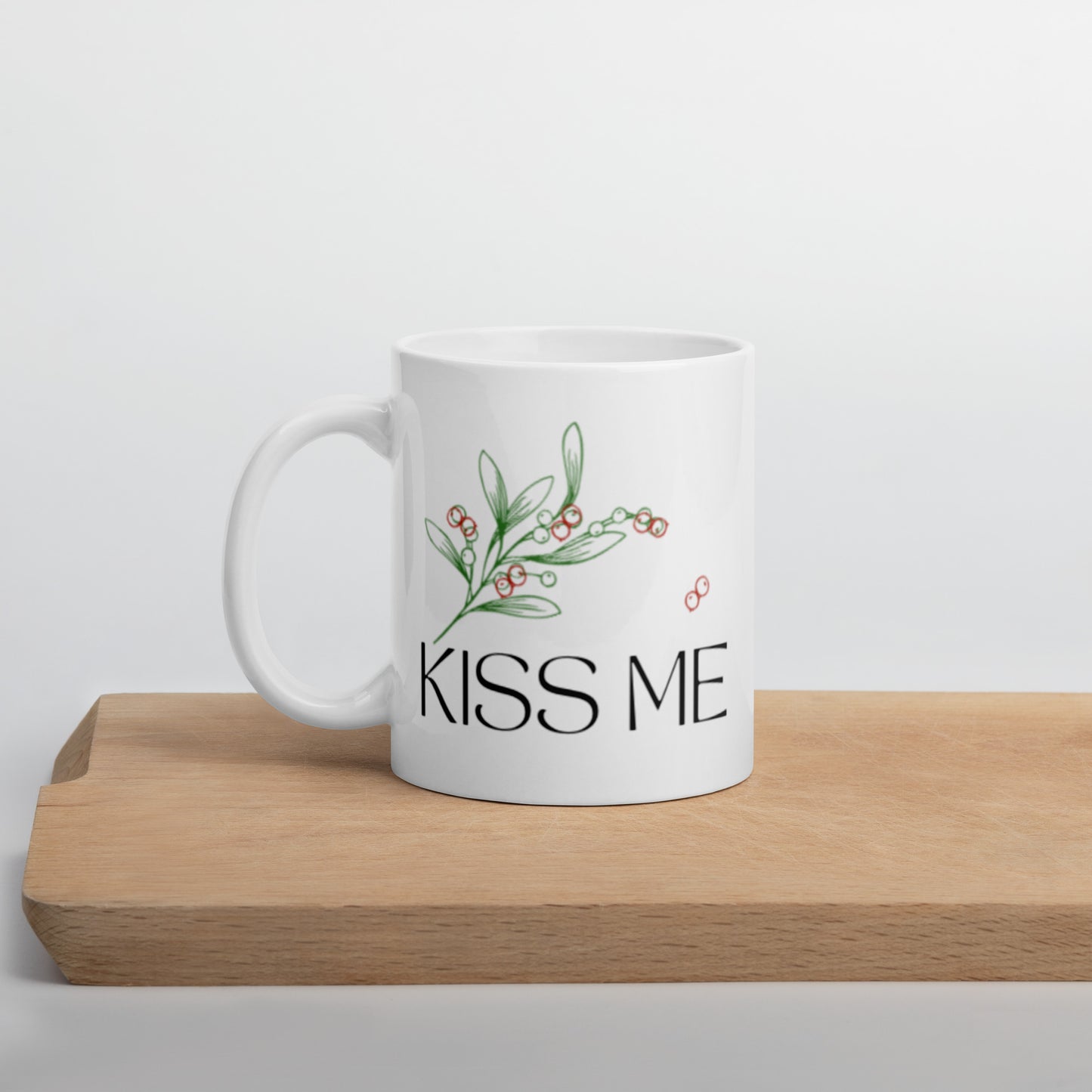 Kiss Me White glossy mug Ceramic White Glossy Coffee Mug