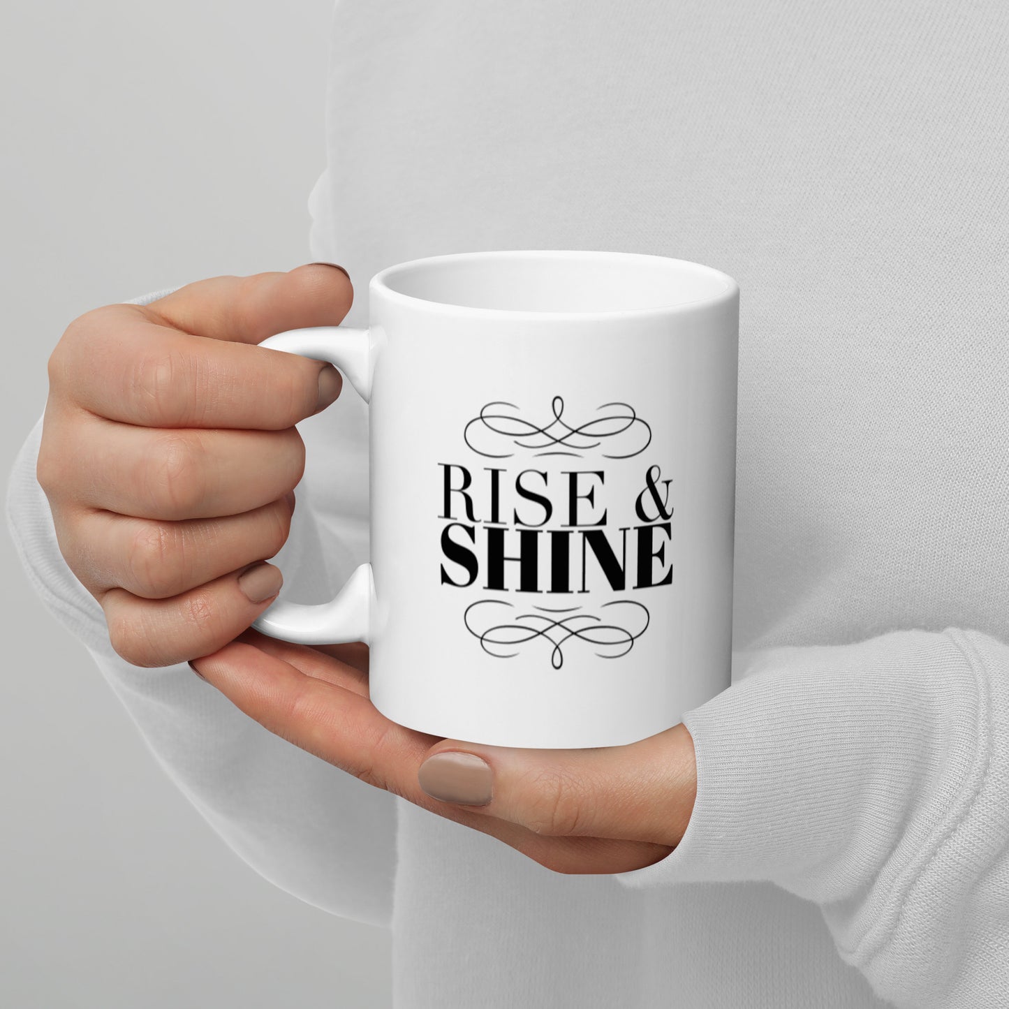 Rise & Shine White glossy mug Ceramic Coffee Mug