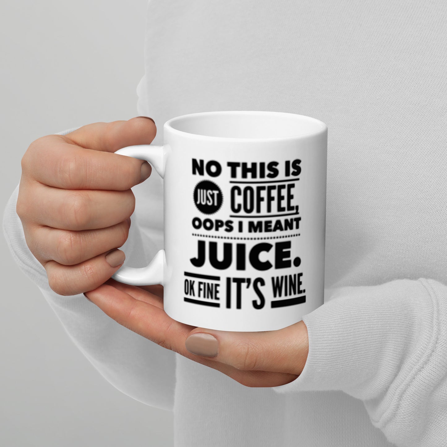 This is Just Coffee White glossy mug Coffee Mug