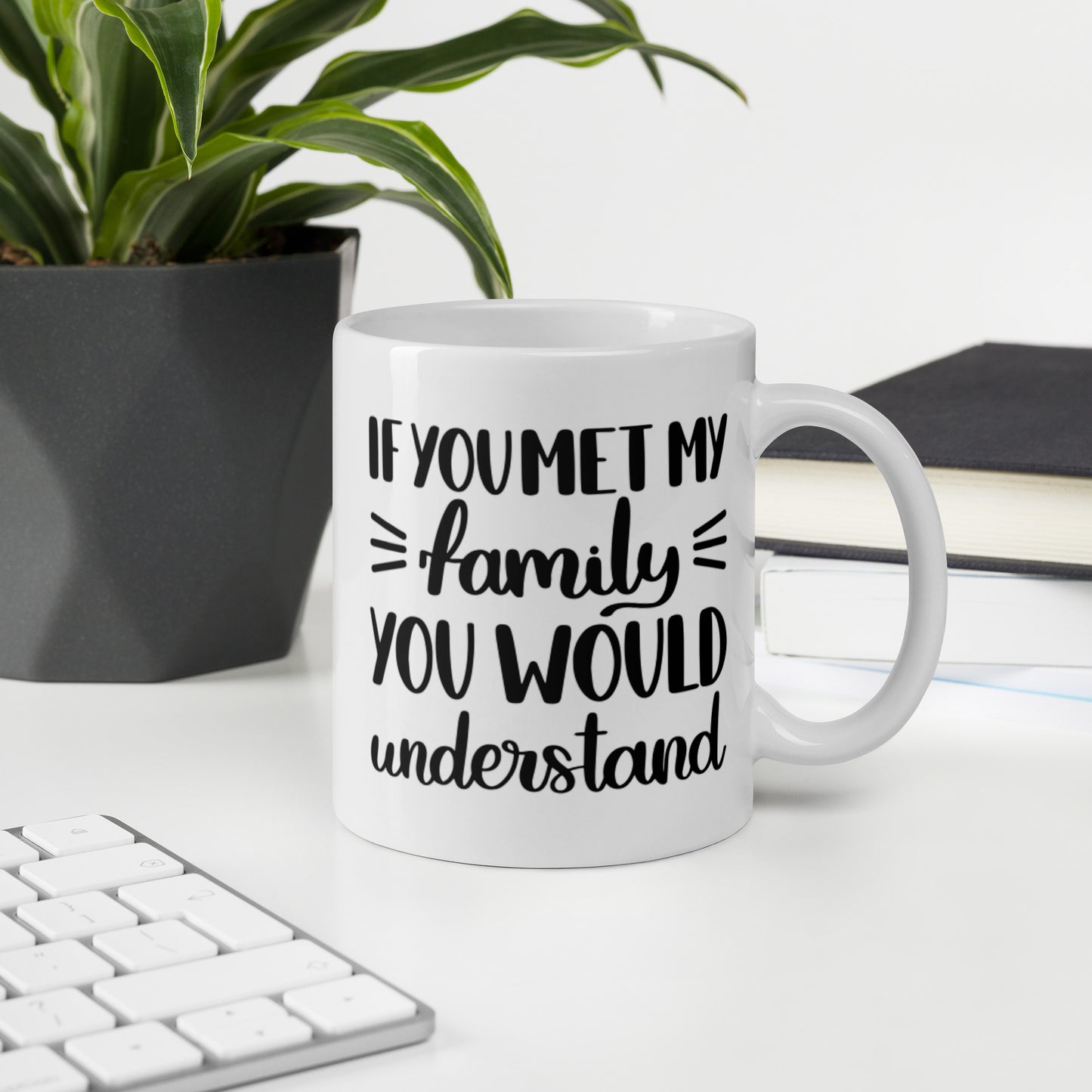 If You Met My Family You Would Understand White glossy mug Coffee Mug