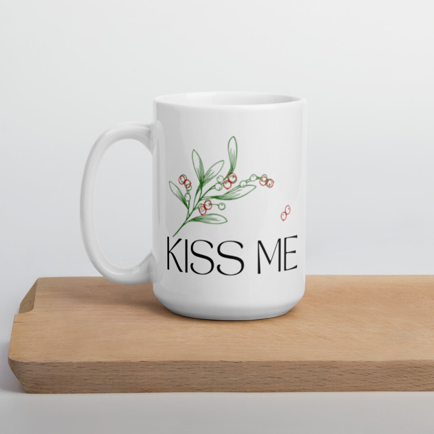 Kiss Me White glossy mug Ceramic White Glossy Coffee Mug
