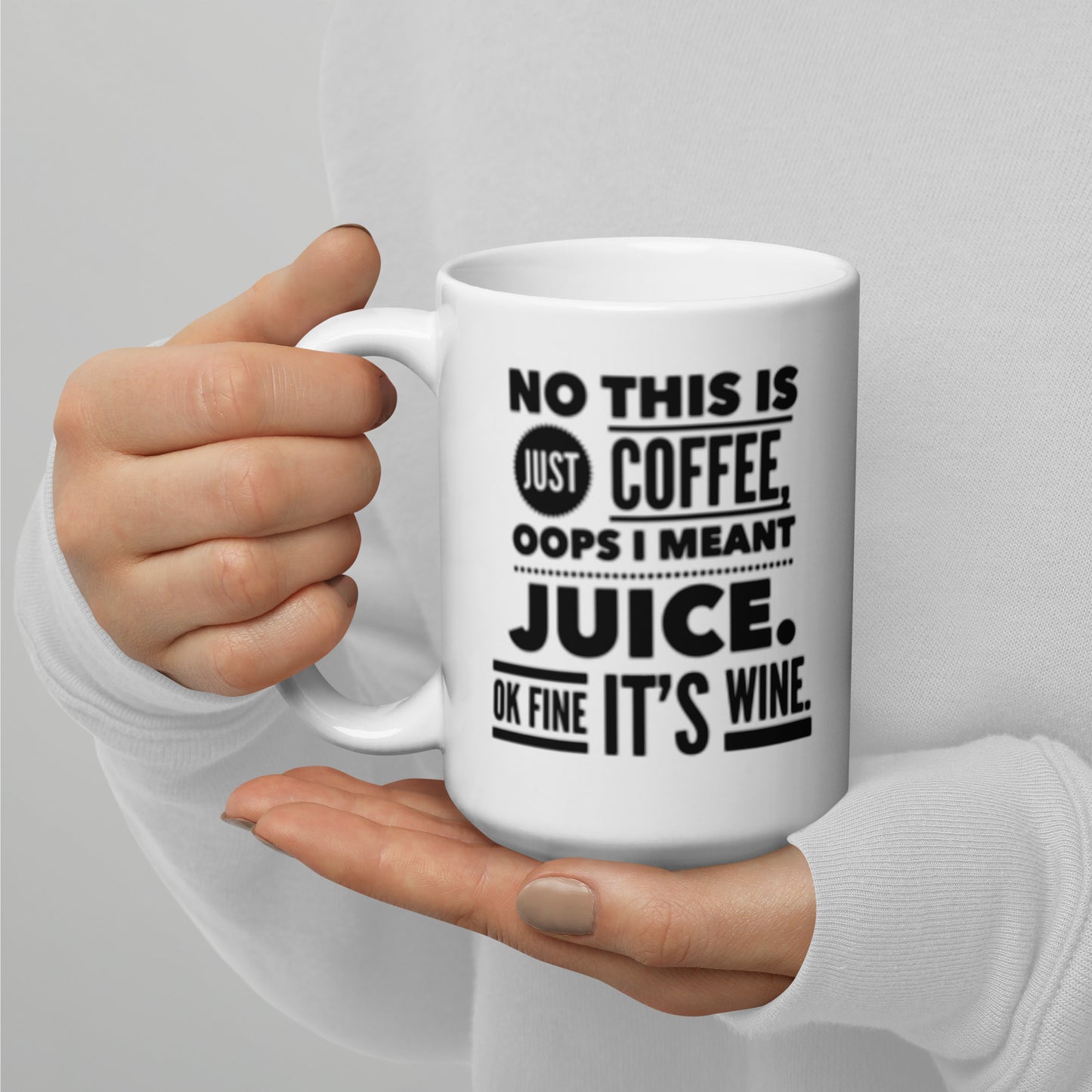 This is Just Coffee White glossy mug Coffee Mug