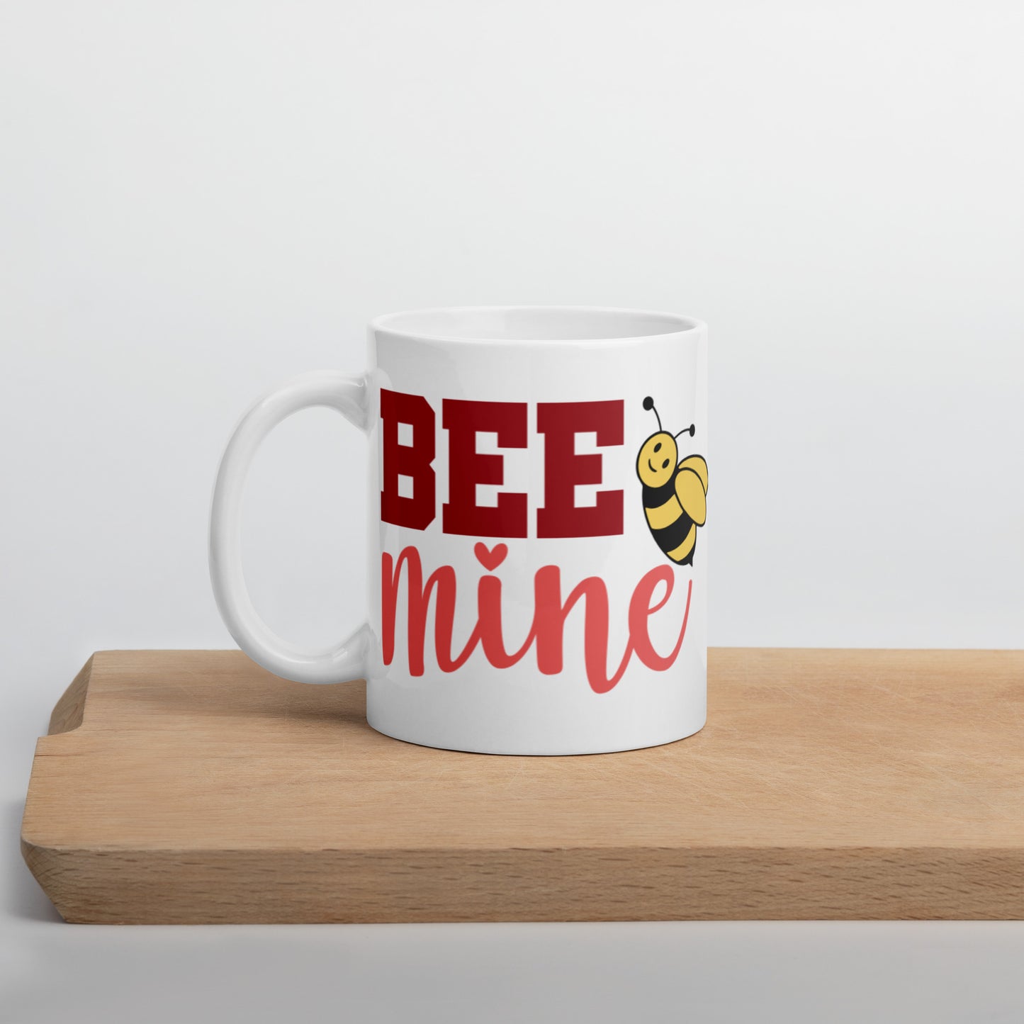 Bee Mine White glossy mug