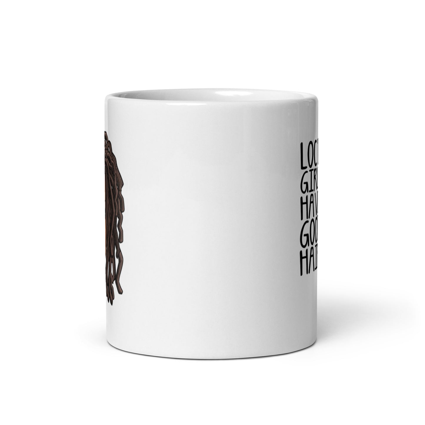 Loc'd Girls White glossy mug