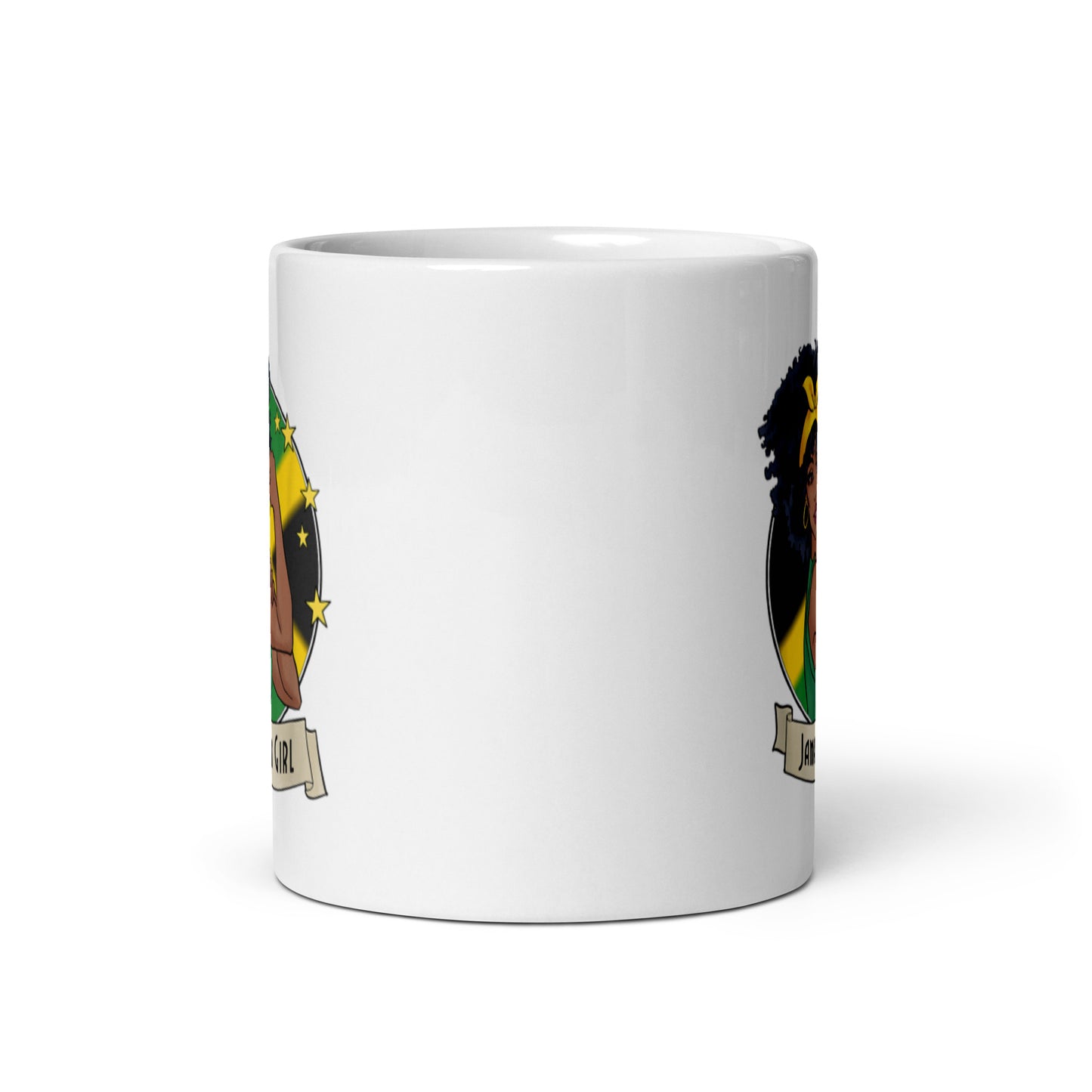 Jamaican Girl White glossy mug