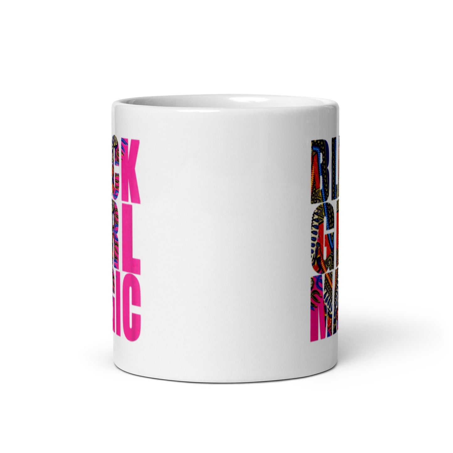 Black Girl Magic White glossy mug