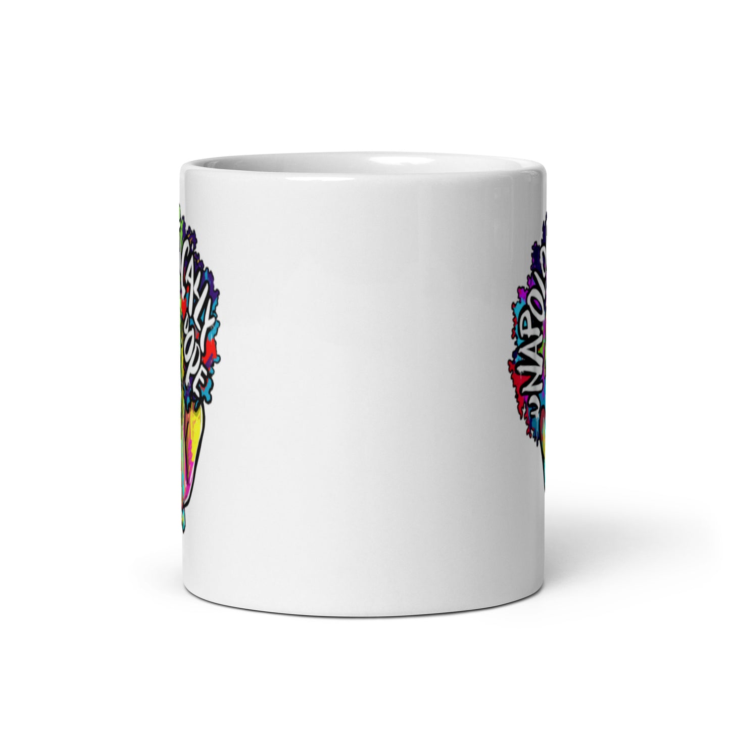 Unopologetically Dope White glossy mug