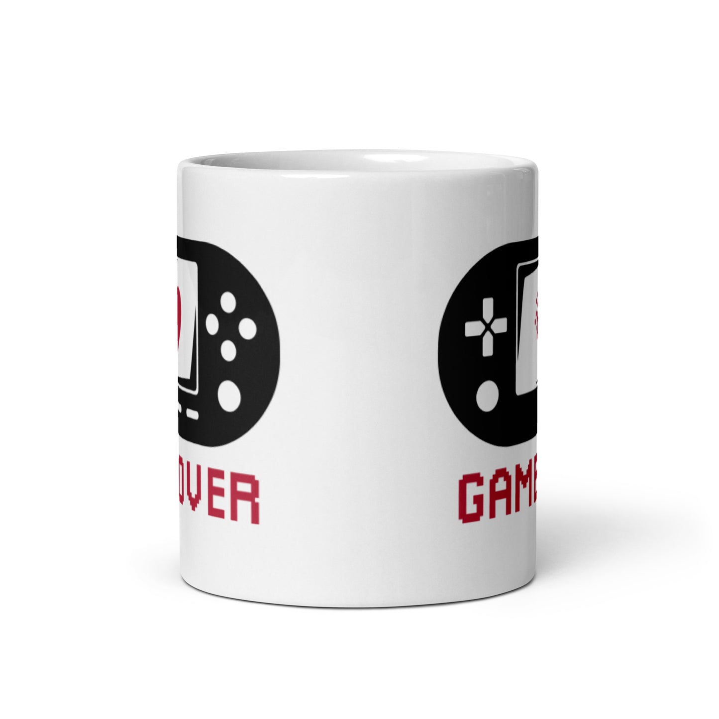 Game Over White glossy mug