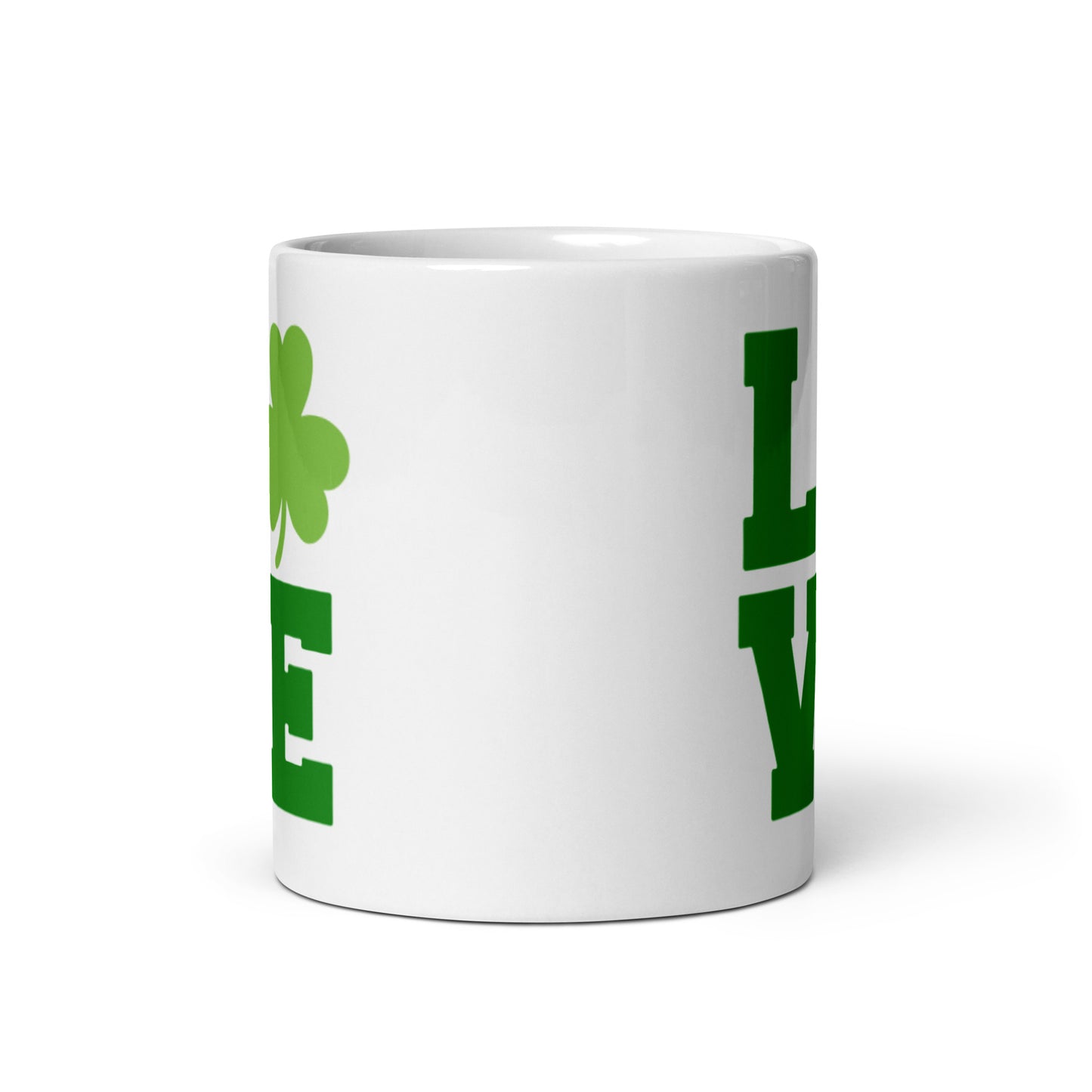 Love White glossy mug