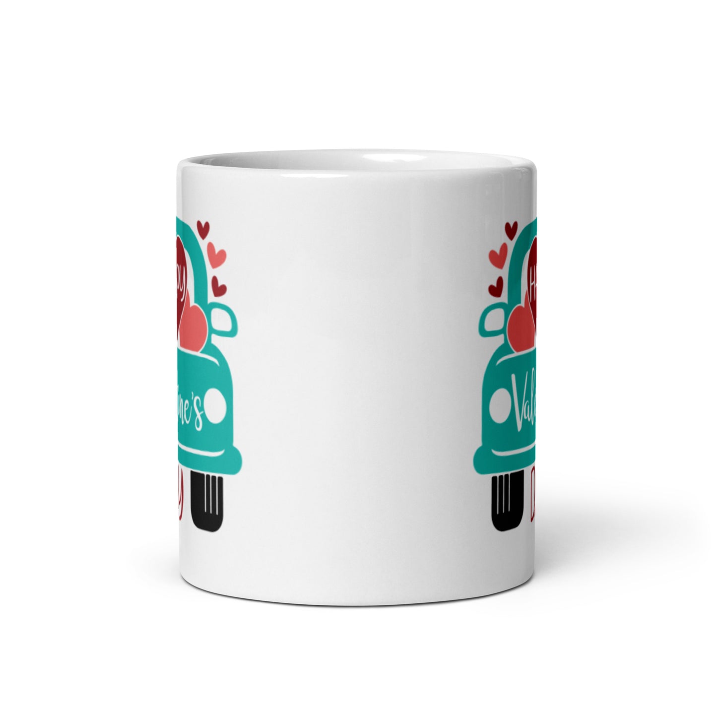 Happy Valentines Day White glossy mug