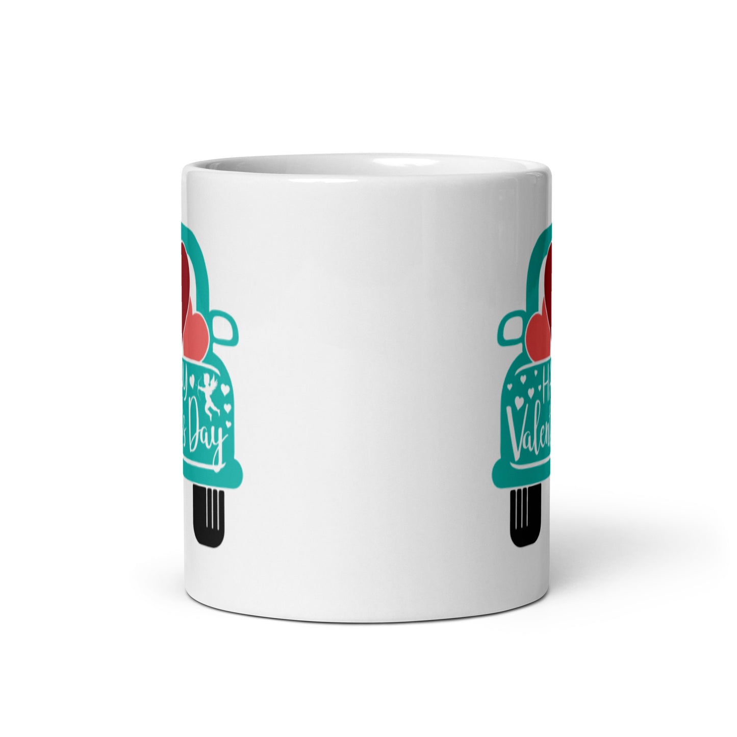 Happy Valentines Day White glossy mug