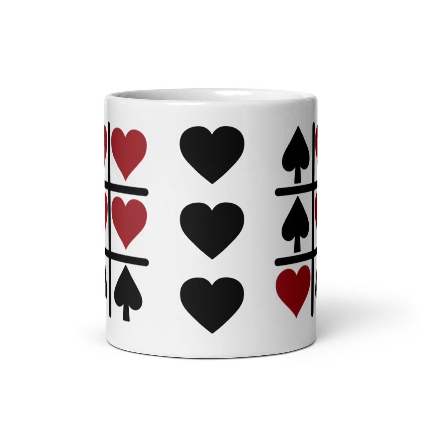 Love Is In The Cards White glossy mug