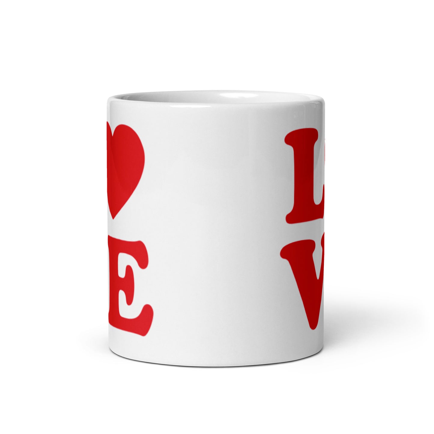 Love White glossy mug