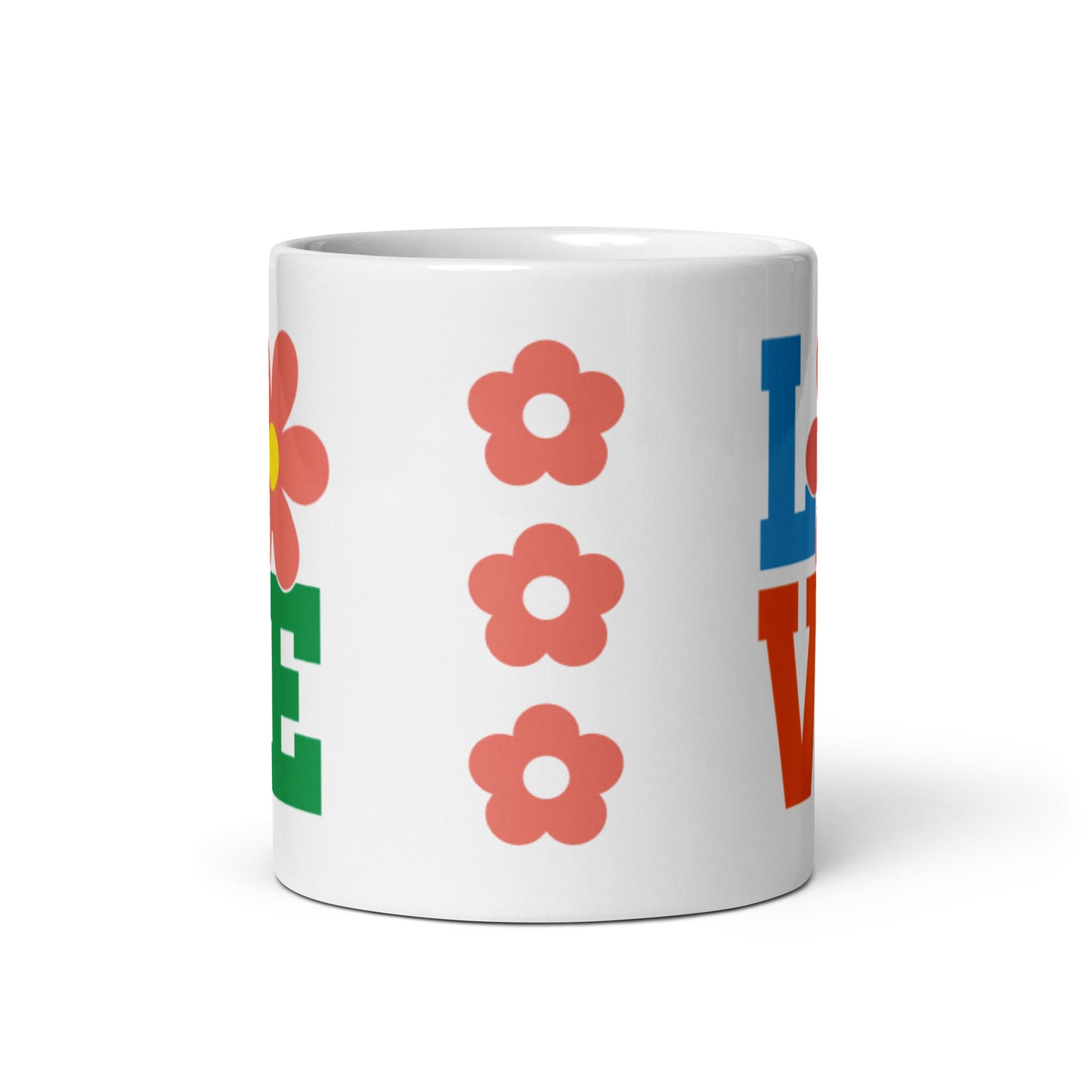 Love White glossy mug