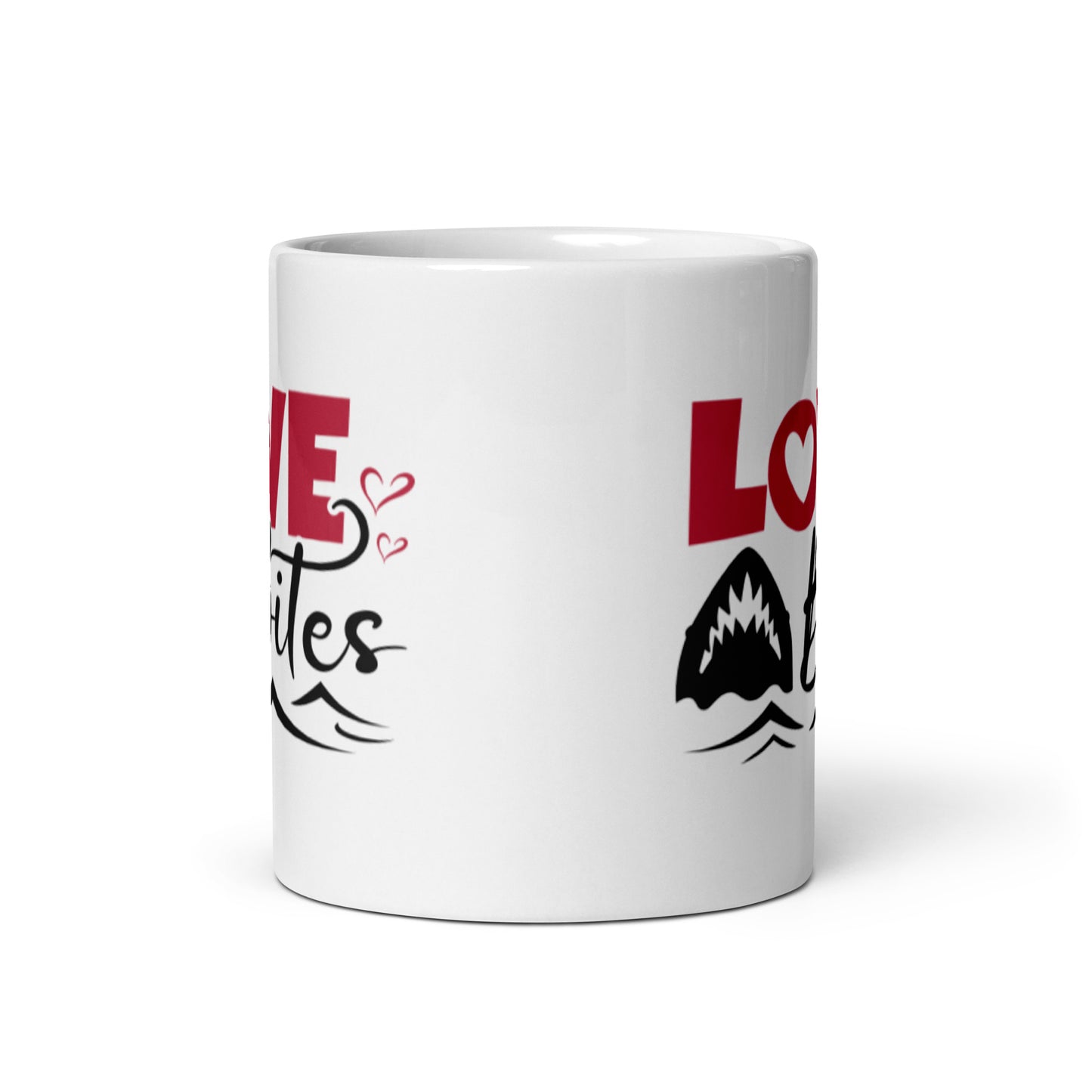 Love Bites White glossy mug