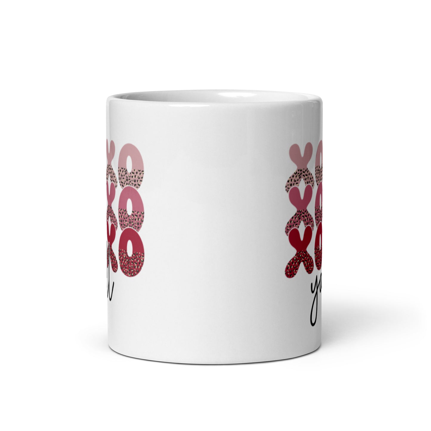 Hugs & Kisses Yall White glossy mug
